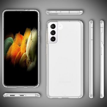 Nalia Smartphone-Hülle Samsung Galaxy S21, Klare Hybrid Hülle / Harte Rückseite / Kratzfest / Super Transparent