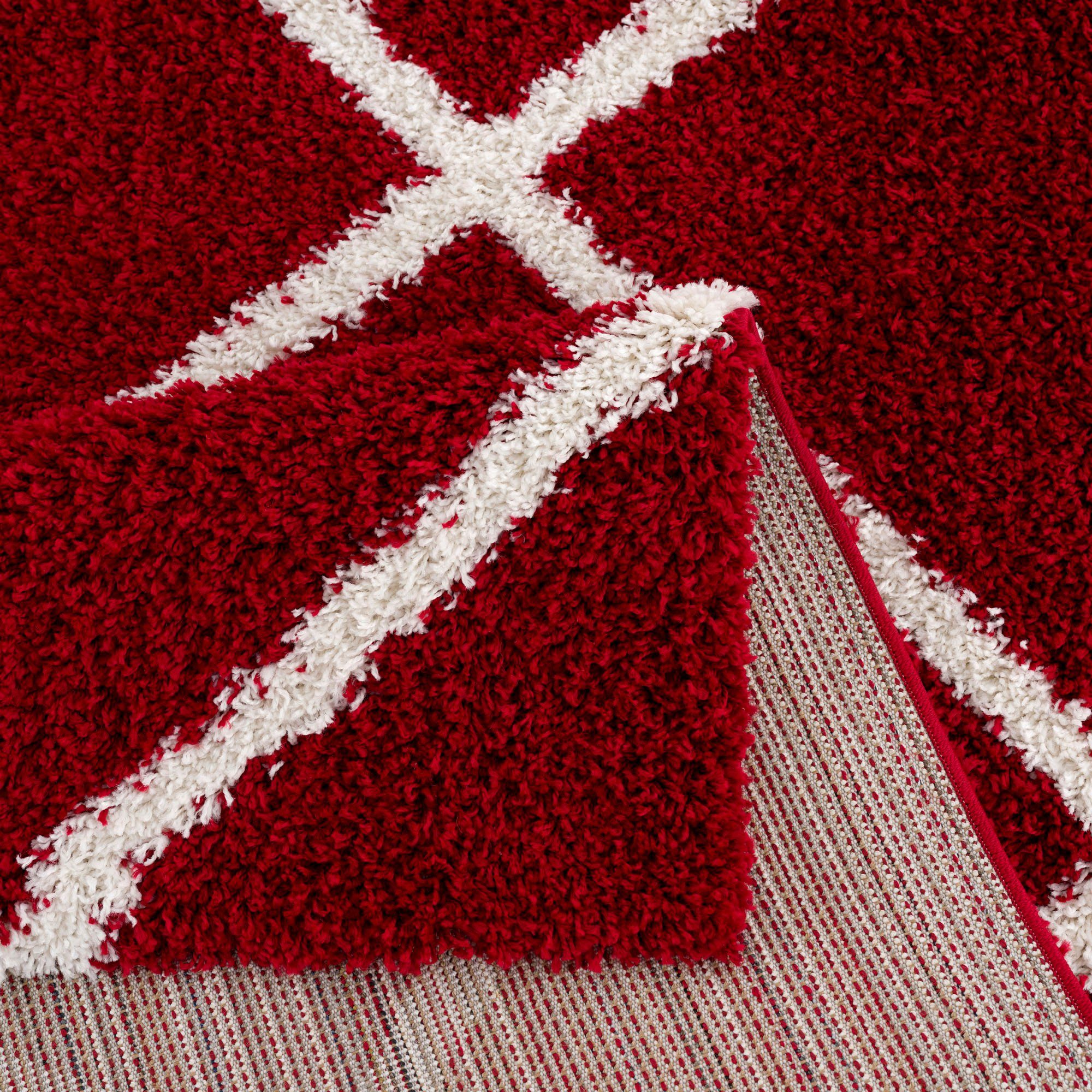 Sanat Hochflor-Teppich Madrid, rechteckig, Höhe: 30 mm, Wohnzimmer, Langflor, Shaggy Teppich