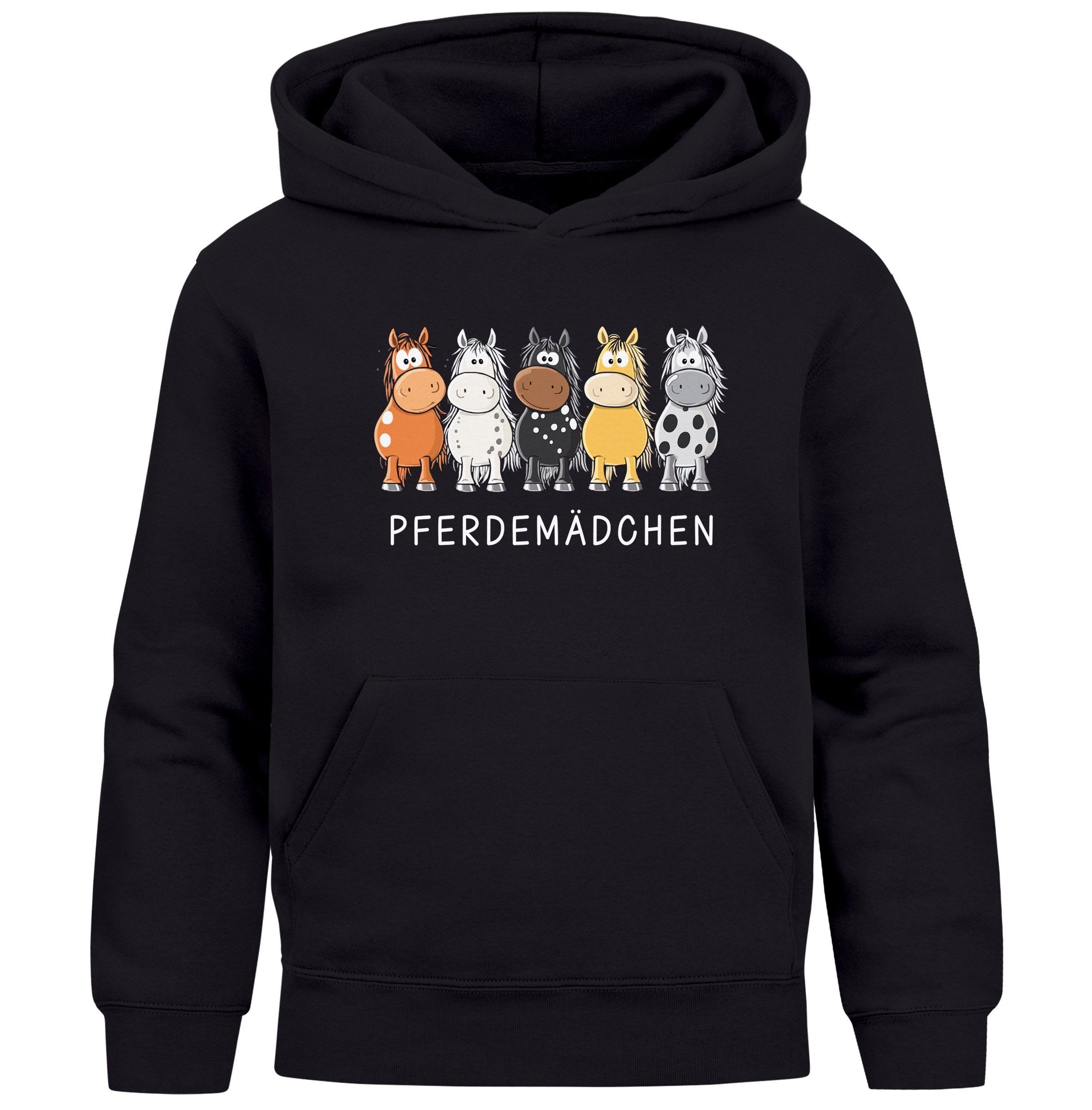 MoonWorks Hoodie Kinder Hoodie Mädchen Pferde Schriftzug Pferdemädchen Geschenk für