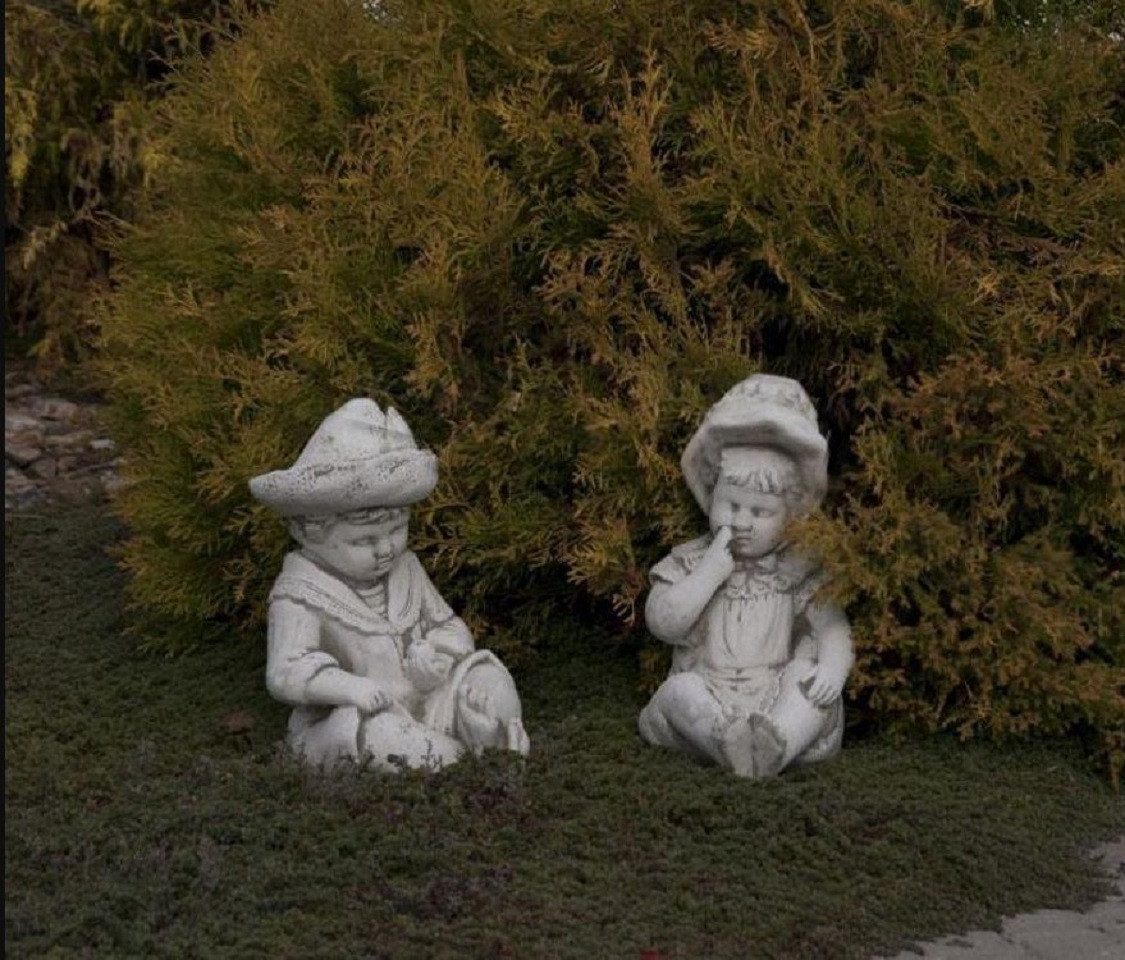 Gartenfigur Skulptur für Kinderbüste Design Figur Statue Gartenfiguren Statuen