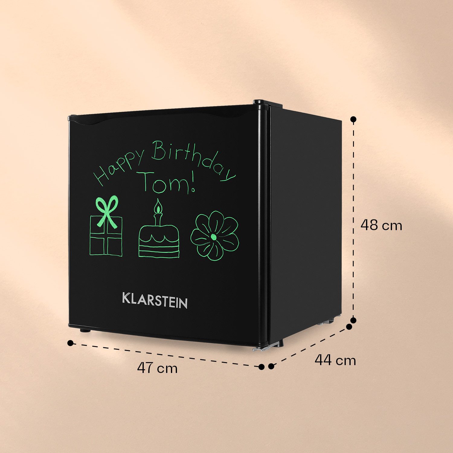 Klarstein Table Top Kühlschrank HEA16-Spitzbergen-46 10045927, 45 cm hoch, 47 cm breit, Bier Hausbar Getränkekühlschrank Hotel Mini Fridge