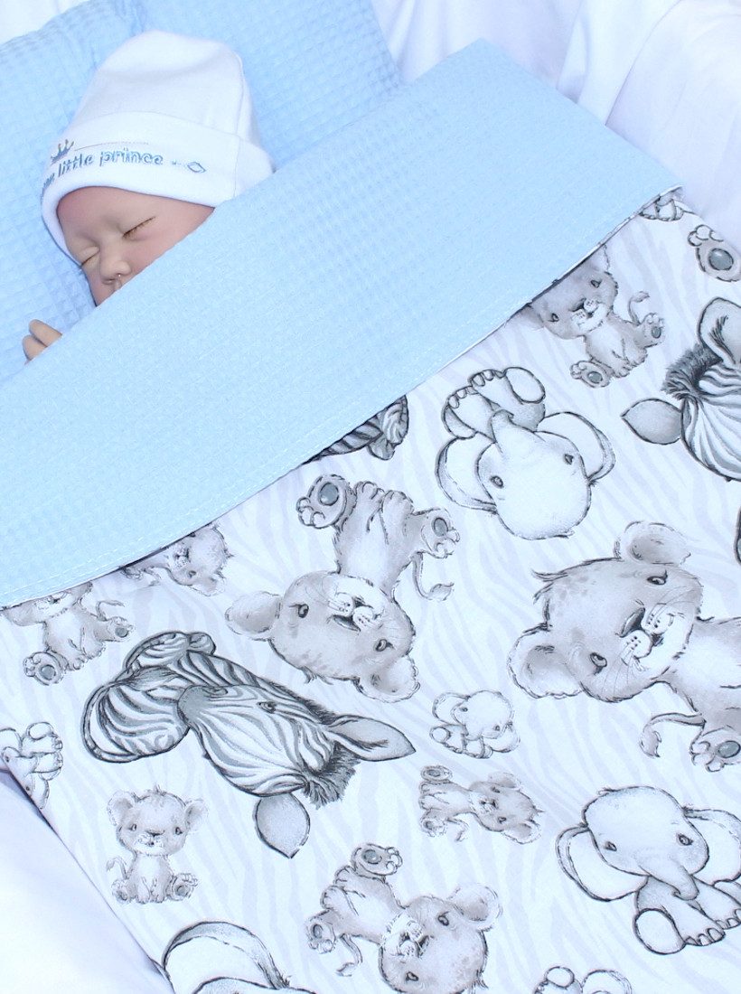Babydecke Babydecke Waffelpiqué Baumwolle Kuscheldecke Kinderwagendecke, günstig online kaufen