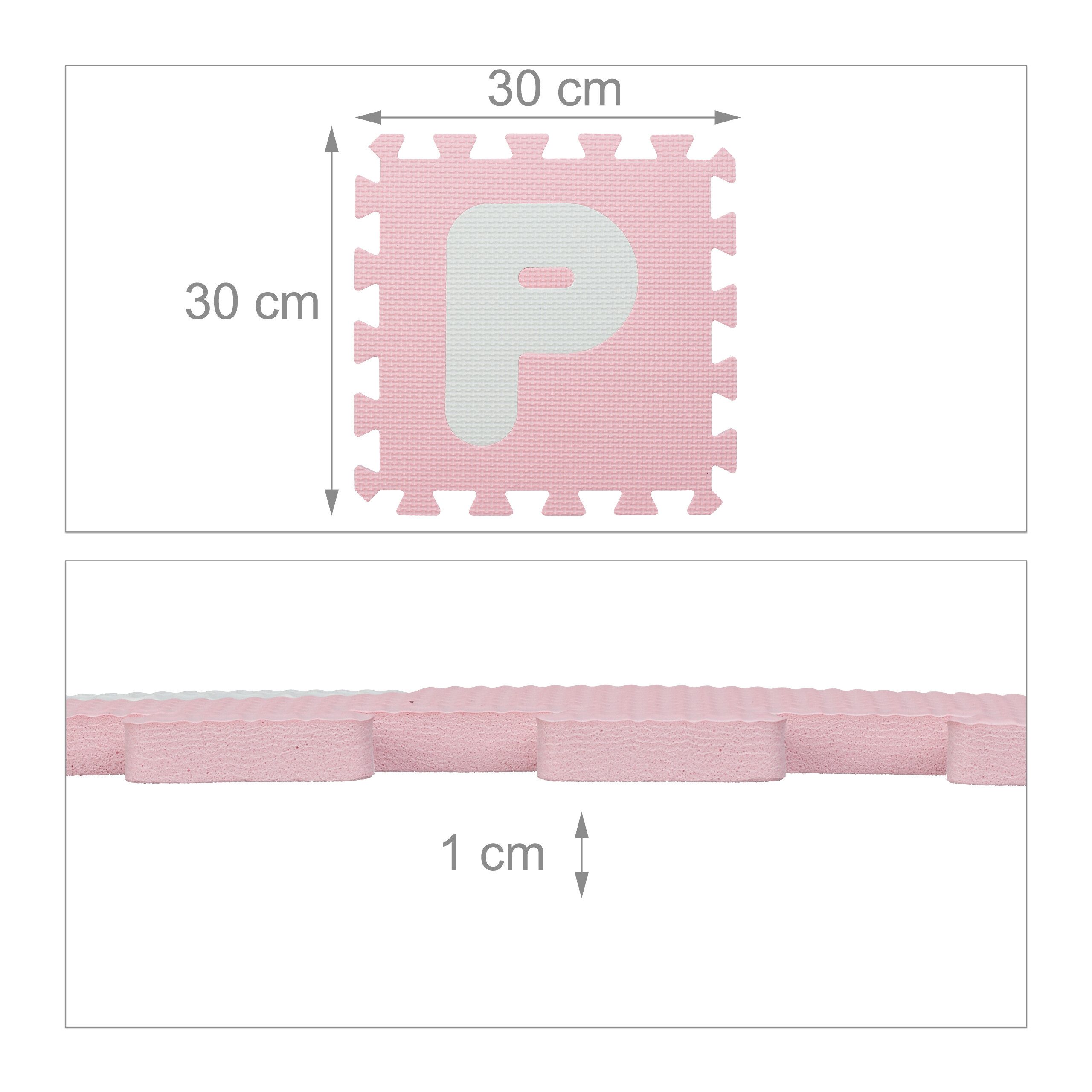 relaxdays Spielmatte Bunte Puzzlematte ABC und Zahlen (36-St) – Bild 5 von 5