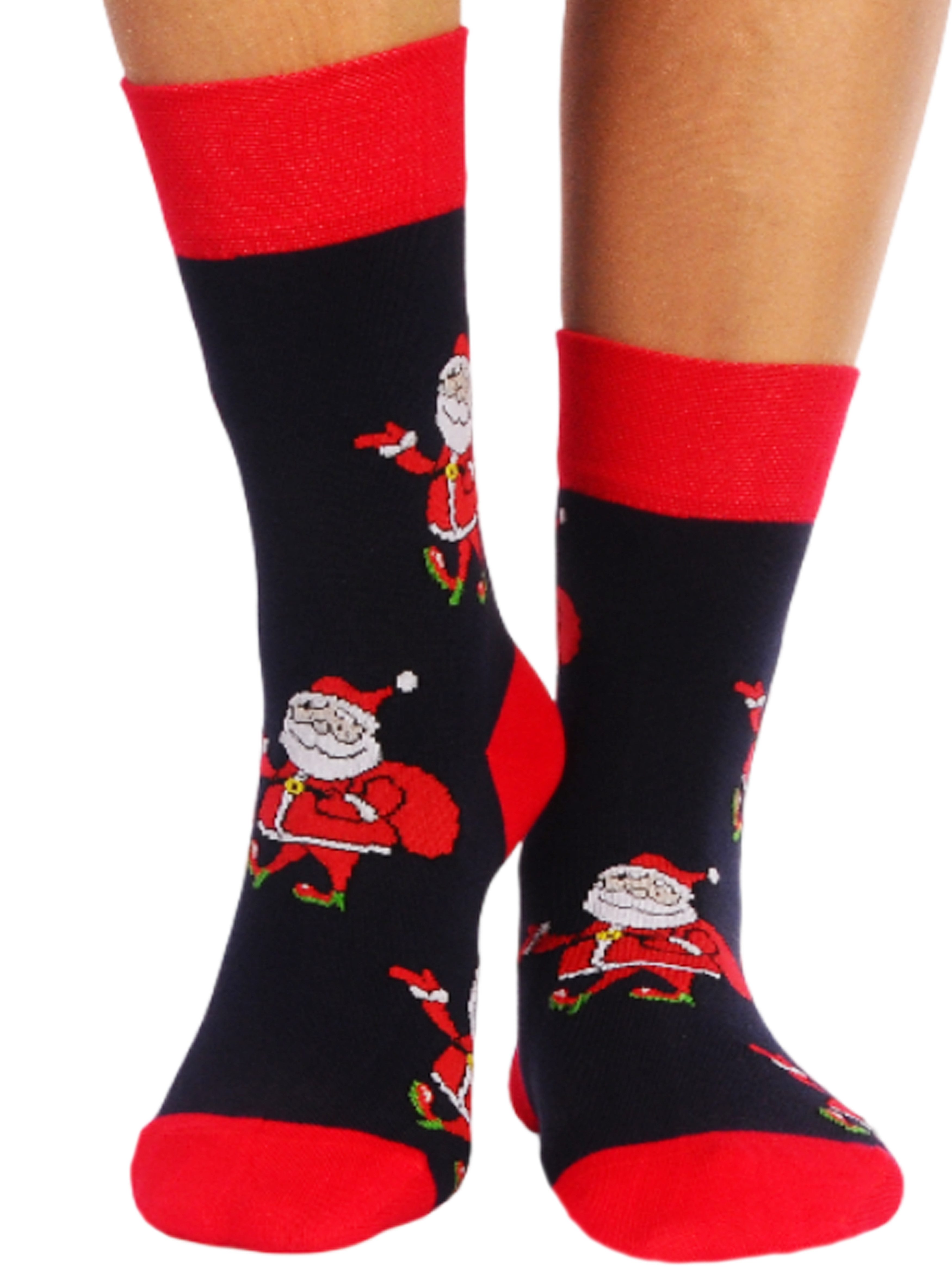 Socken Weihnachtssocken weihnachtlich socks mit Weihnachtsmänner Muster socks