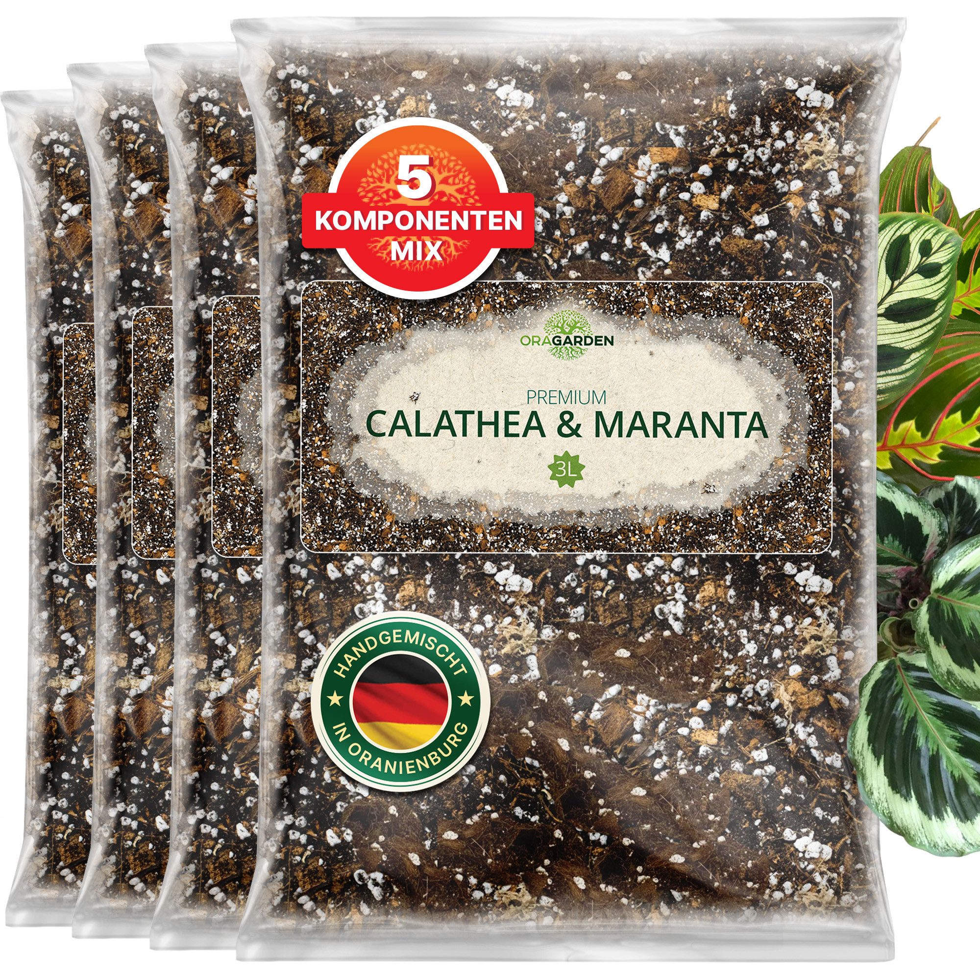 OraGarden Gartenbau-Substrat Calathea & Maranta Erde, mit Wurmhumus