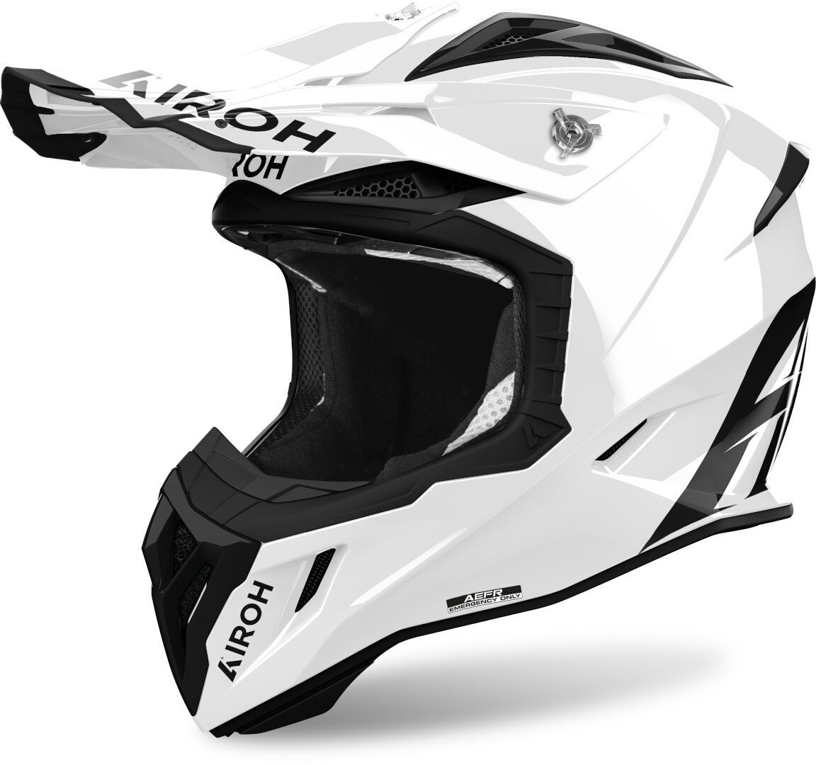 Airoh Motocrosshelm Aviator Ace 2 Solid Motocross Helm, Notfallsystem-Polsterung (EQRS)
