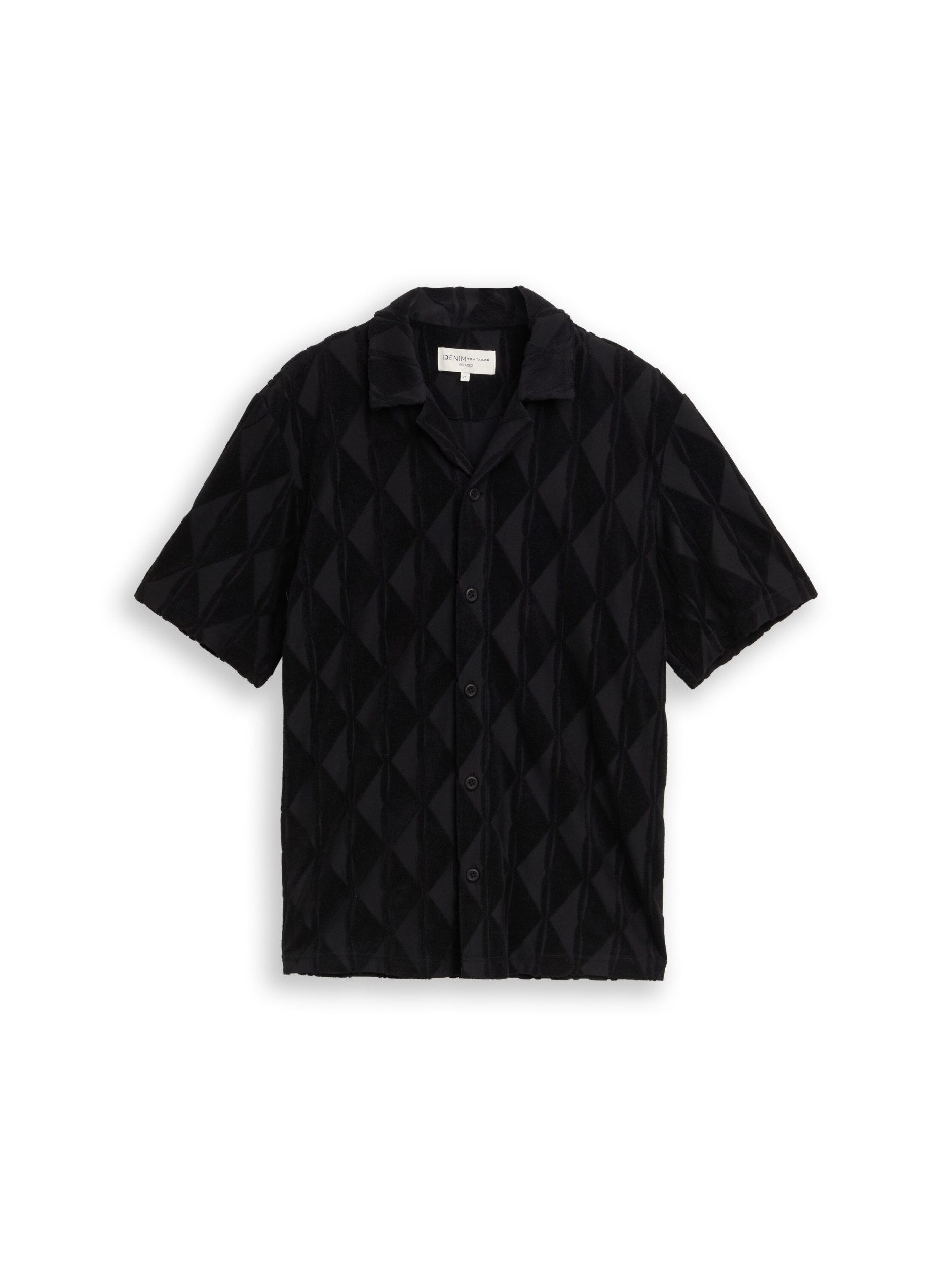 TOM TAILOR Denim Kurzarmhemd relaxed structured towling shi