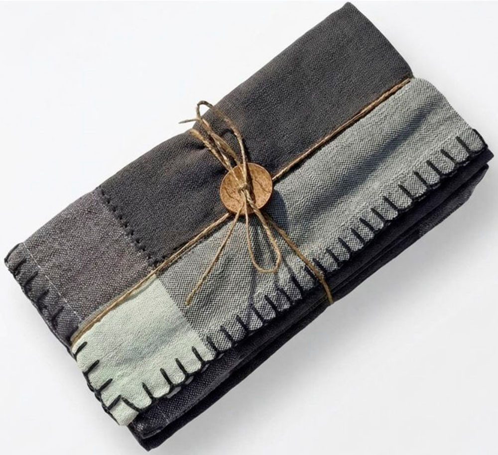 Home affaire Serviettenhalter Serviette in grautöne 6erSet, Filz, (Set, 6-tlg., 6er-Set)