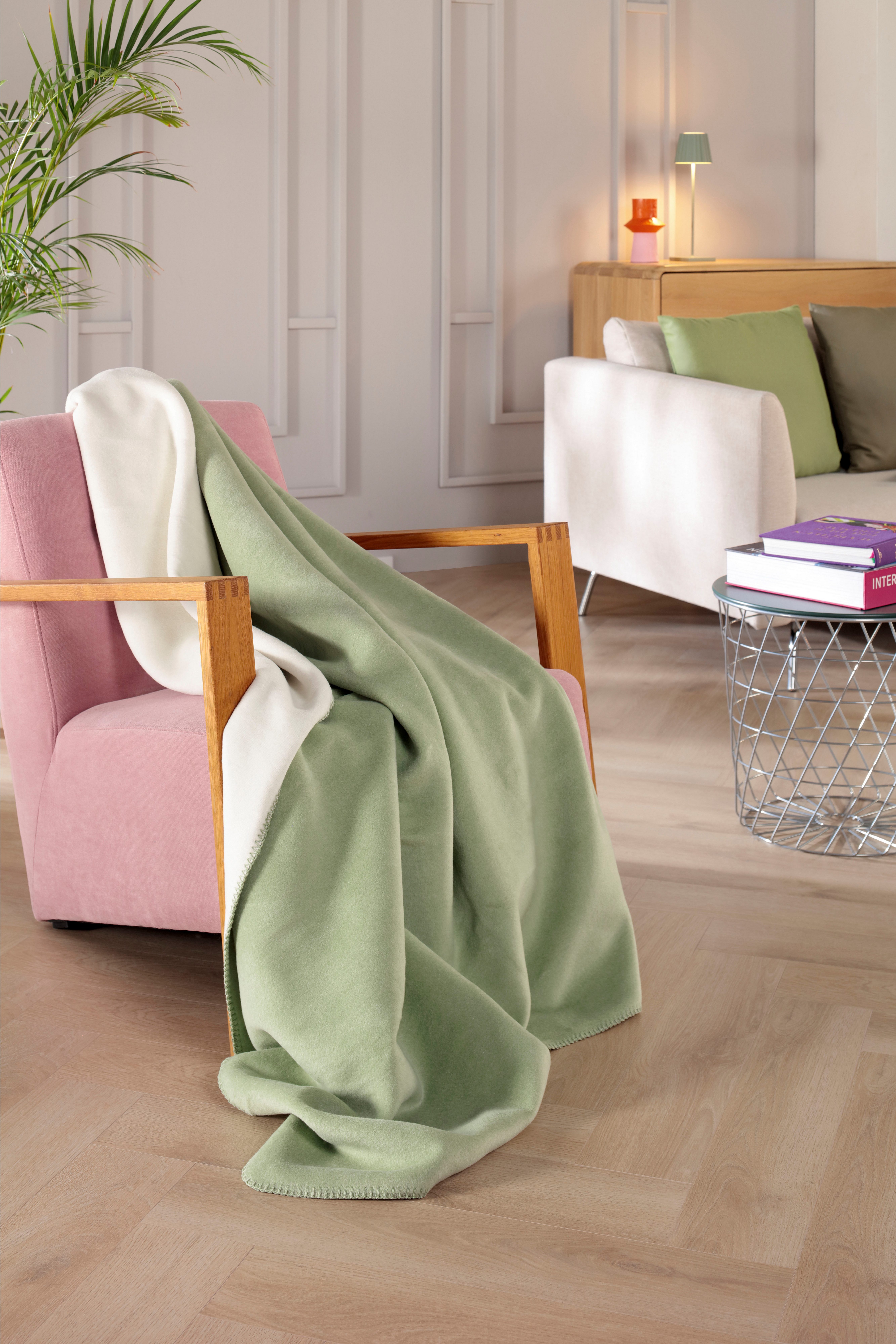 Biederlack Doubleface 150 X 200 Cm Shrimp-ecru günstig online kaufen