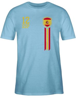 Shirtracer T-Shirt 12. Mann Spanien Fan-Shirt WM 2024 Fussball EM Fanartikel
