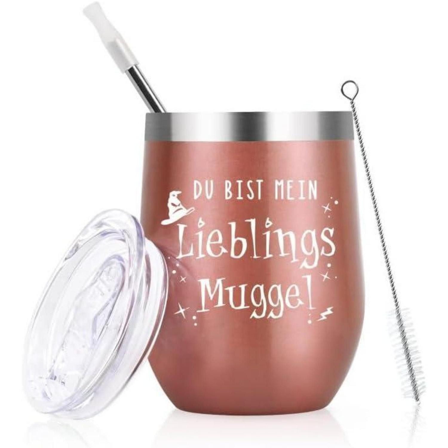 LuxusKollektion Coffee-to-go-Becher Kaffeebecher 350ml 12oz 12oz (350ml) Lieblings Muggel - Roségold