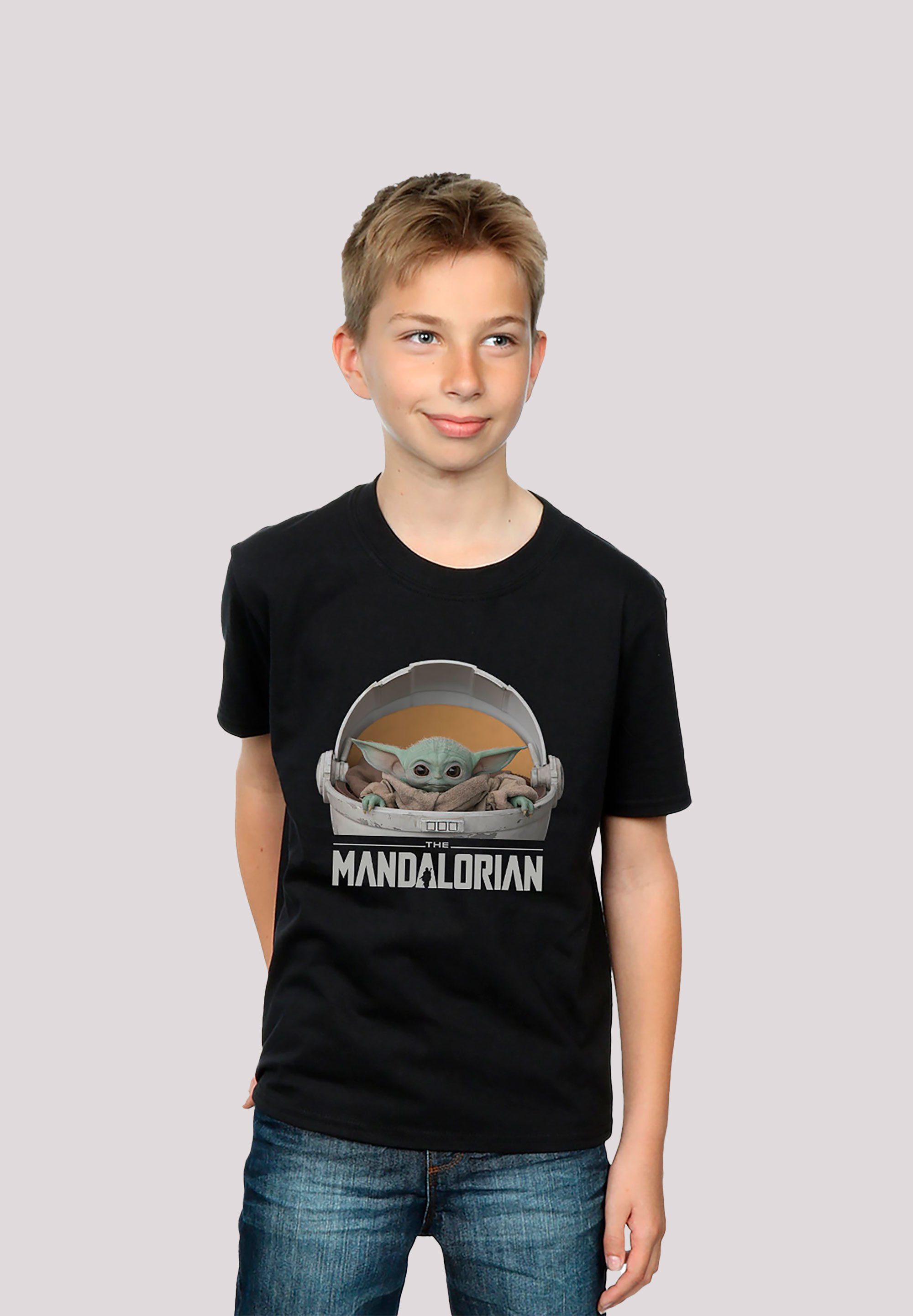 F4NT4STIC T-Shirt Star Wars The Mandalorian Baby Yoda Print schwarz