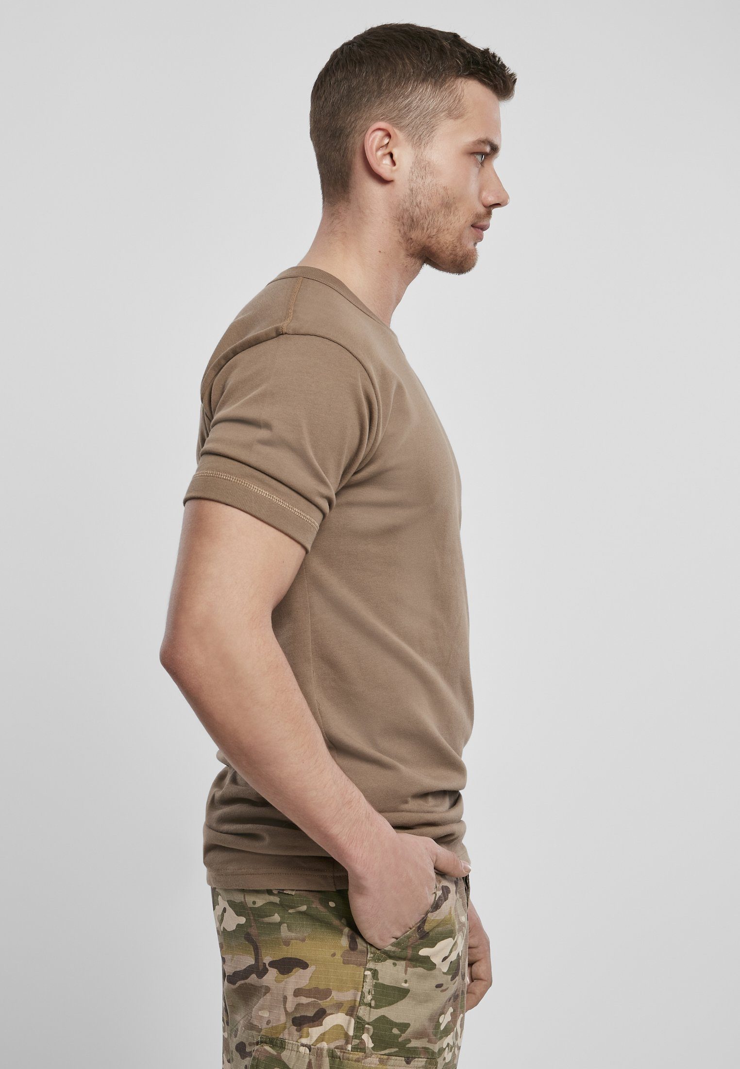 Kurzarmshirt (1-tlg) Herren beige Brandit BW Undershirt