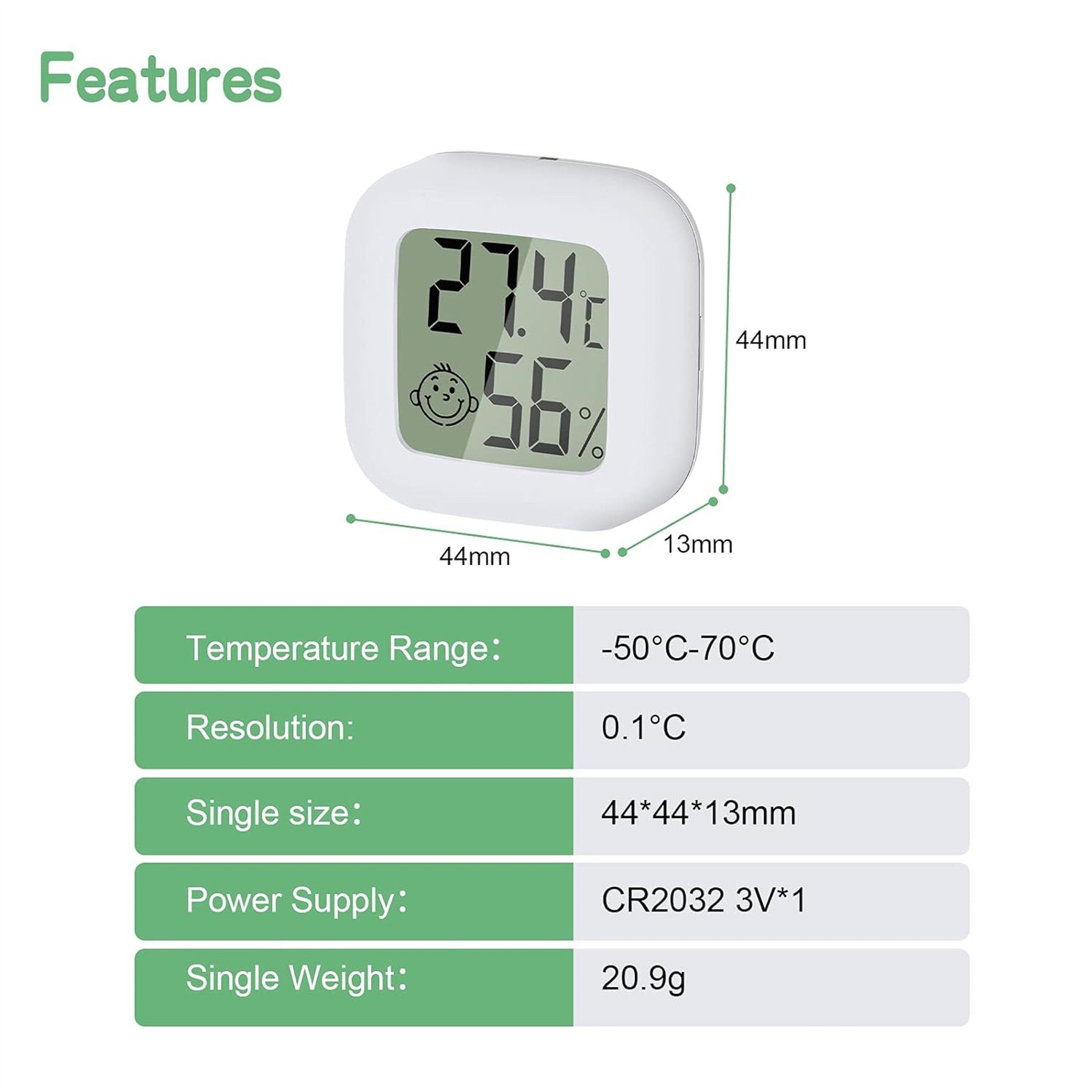 autolock Stück Mini 4 Digital Innen luftfeuchtigkeitsmesser Thermometer Bodenthermometer LCD