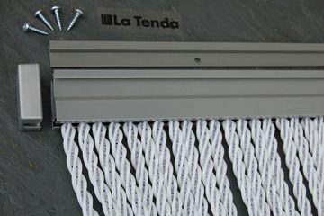 La Tenda Insektenschutz-Vorhang La Tenda Pro BELLANO 3 Streifenvorhang weiß, 90 x 210 cm, PVC - einfache Montage