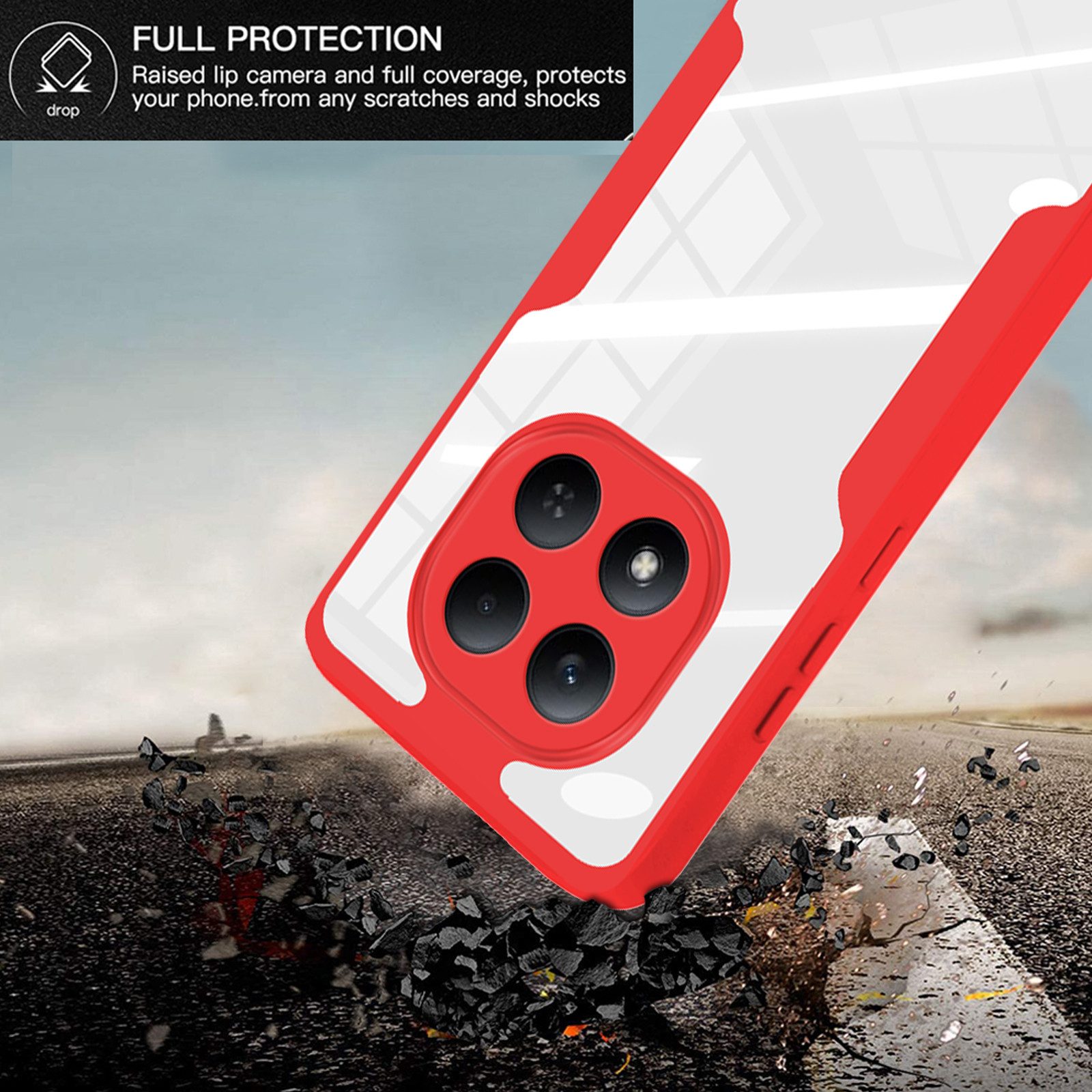 betterfon Handyhülle für Xiaomi Redmi Note 15 Pro+ / Poco M8 Pro 5G, 360° mit Dispayfolie, Vollschutz Case mit integriertem Displayschutz und klarer Sicht – Bild 3 von 5