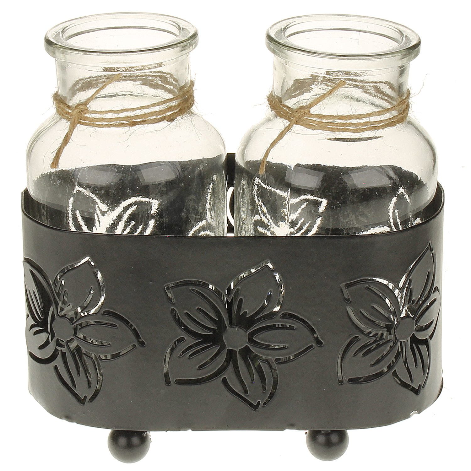 Macosa Home Dekovase Glasvasen im Metallständer günstig online kaufen