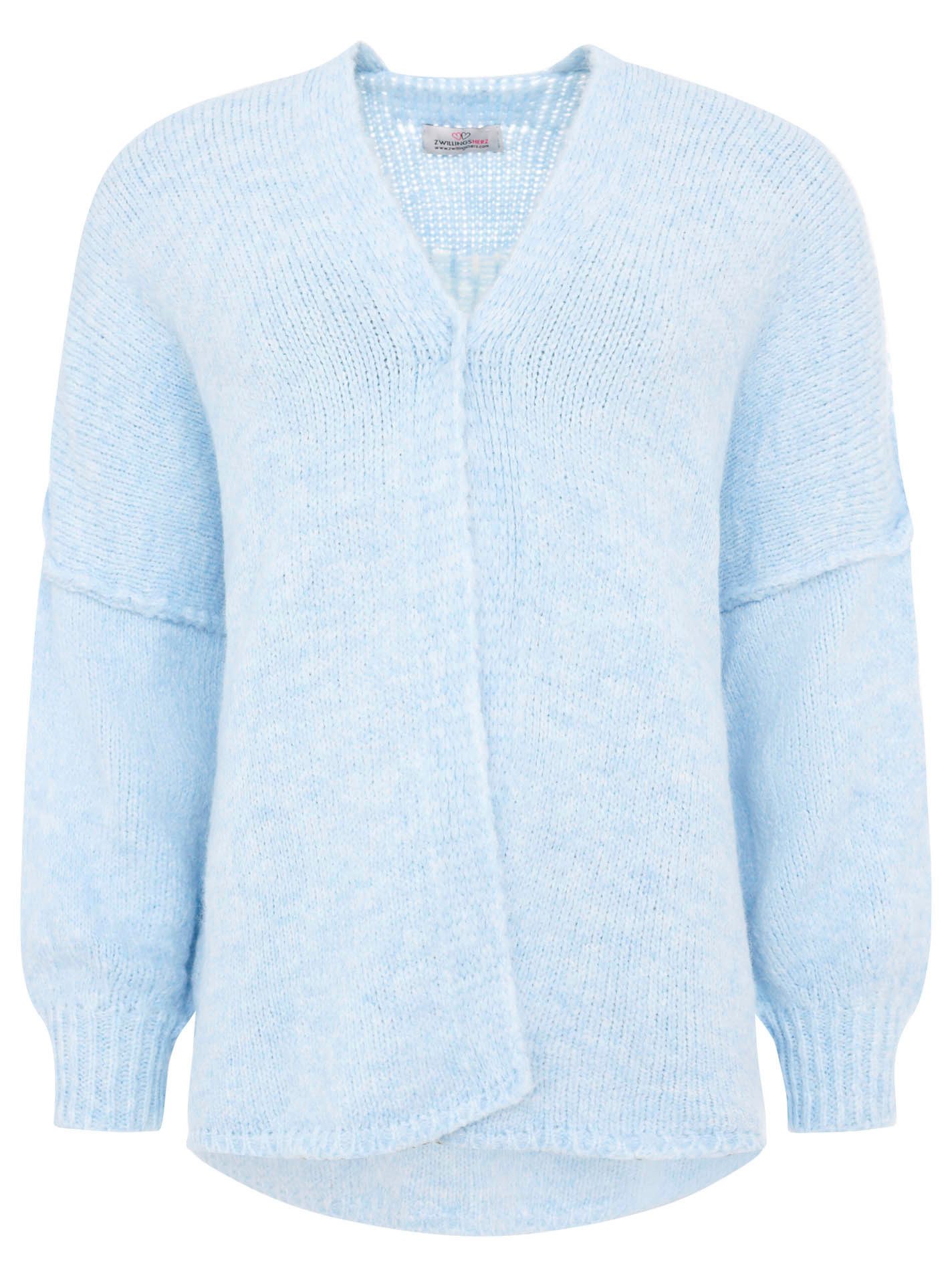 Zwillingsherz Cardigan Stilvolle Naht & Wolle
