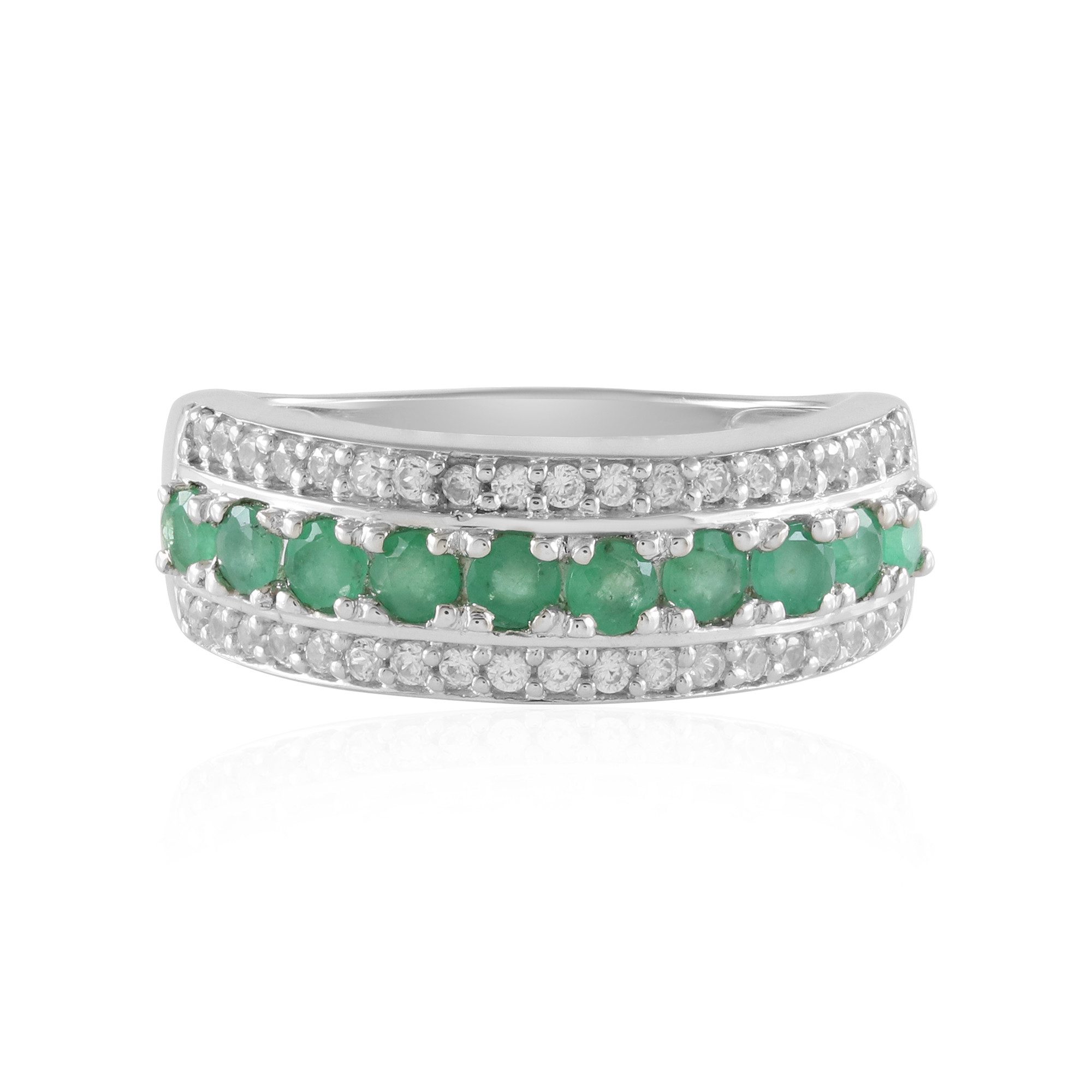 Silberring Socoto Smaragd Sterling Silber Ring