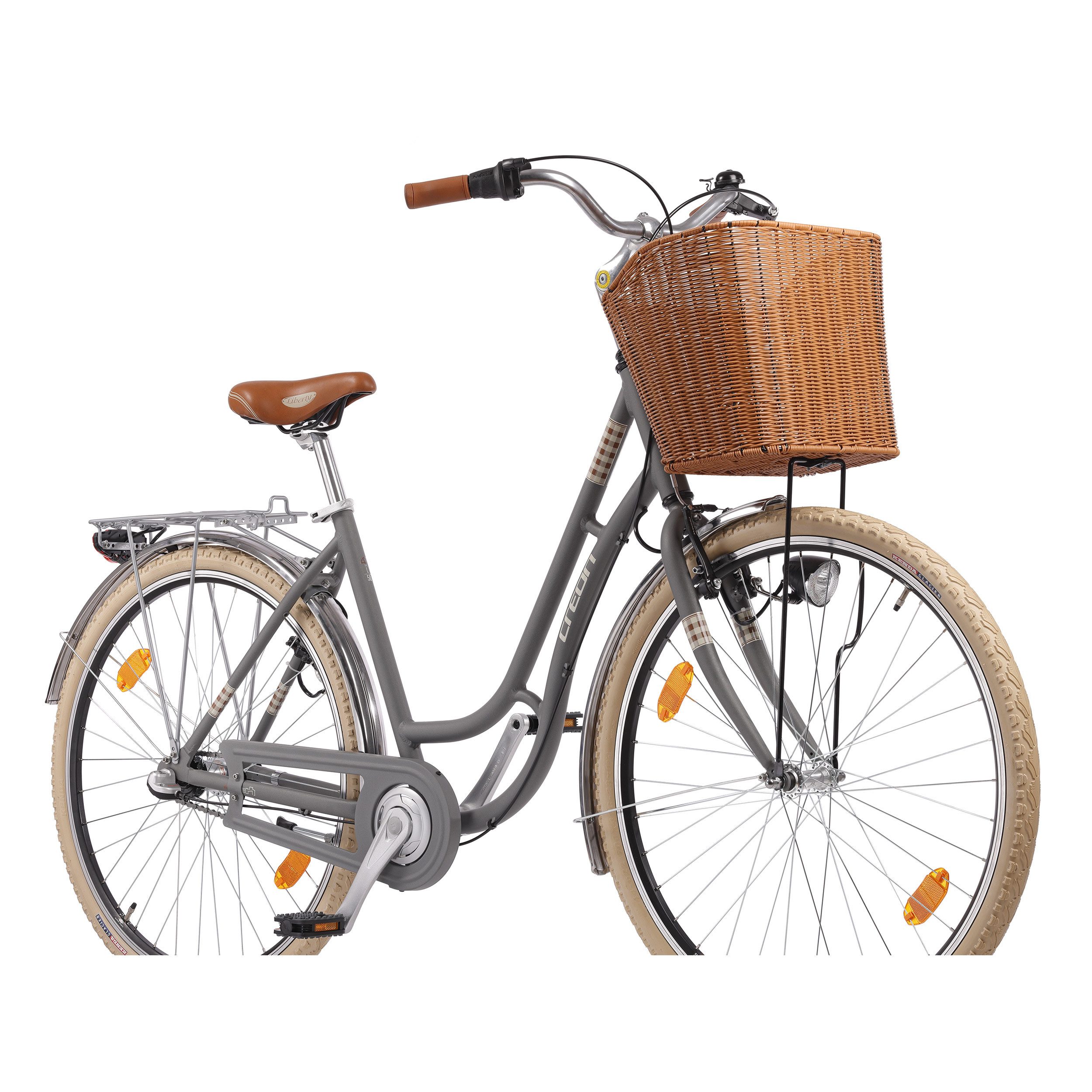 Airtracks Cityrad VINTAGE CB 3, 3 Gang Shimano NEXUS Schaltwerk, Nabenschaltung, (Shimano Nexus 3), Grau - Rahmenhöhen 45cm, 50cm und 55cm - Modell 2026
