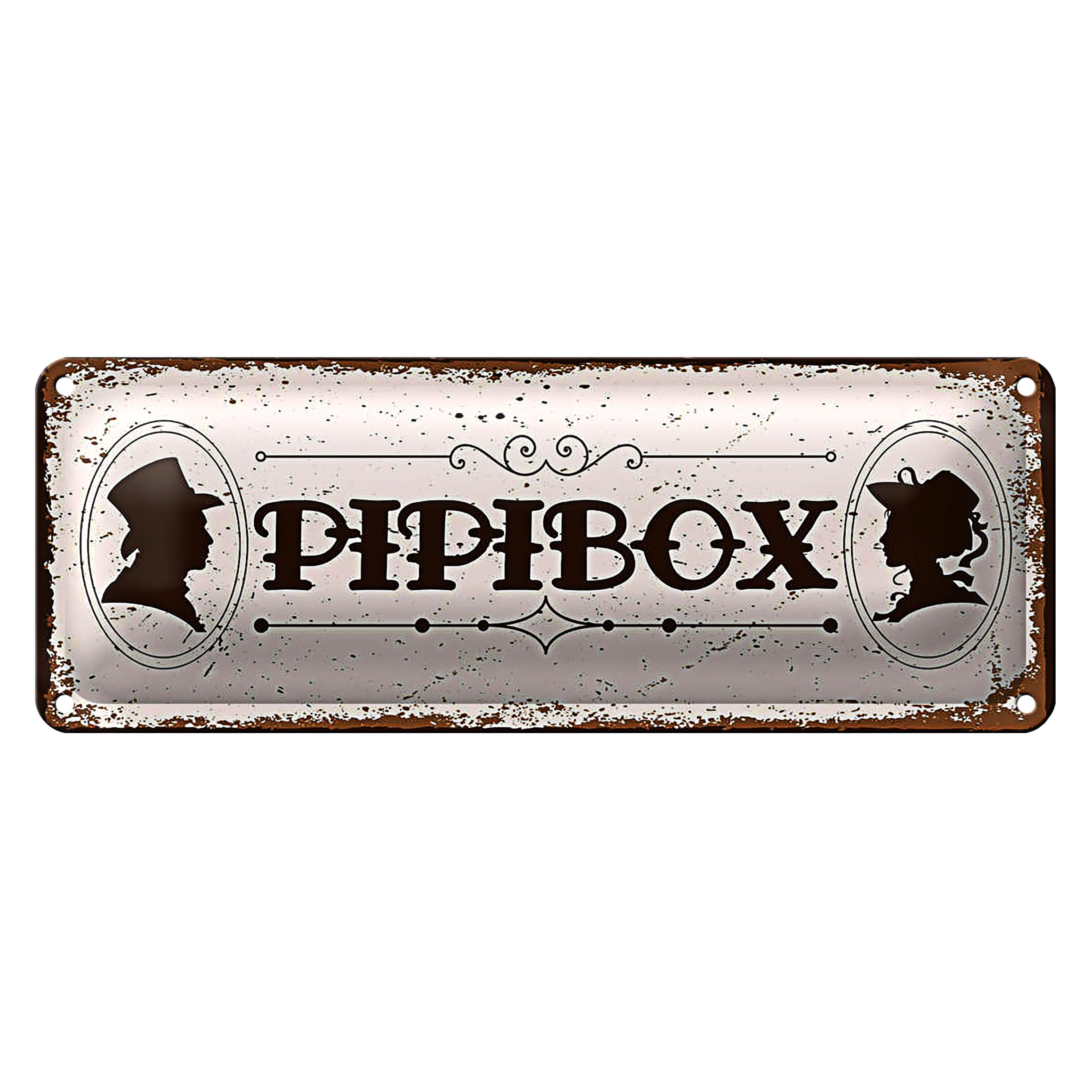 Metallschild Blechschild Spruch 27x10cm Pipibox Dekoration