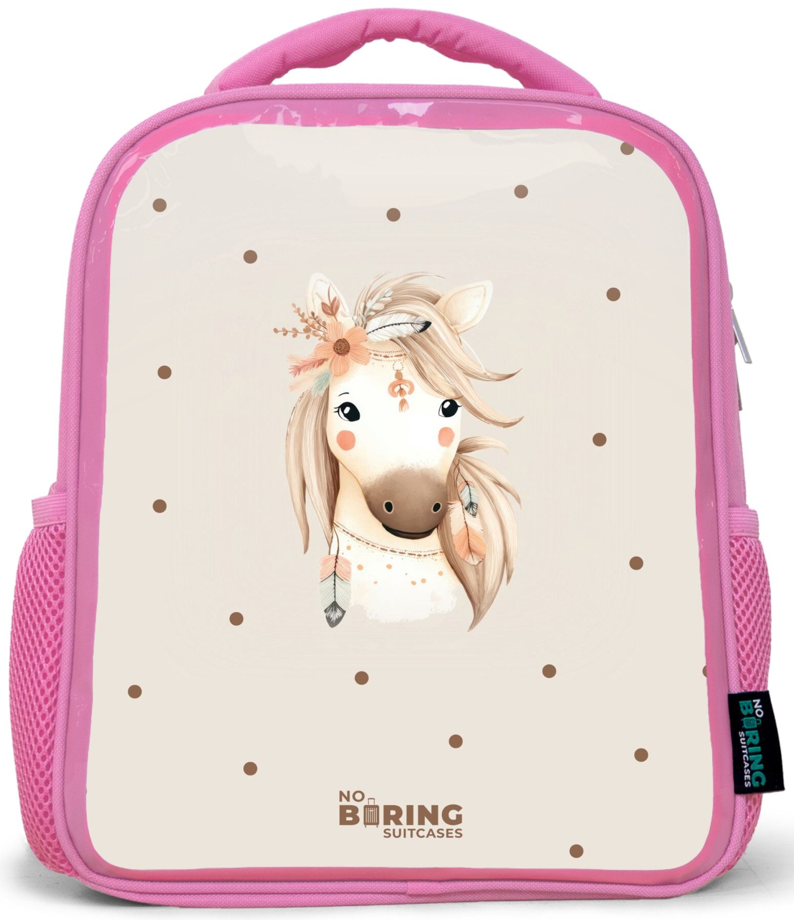 Rucksack Rosa - Böhmisches Pferd in Pastellfarben