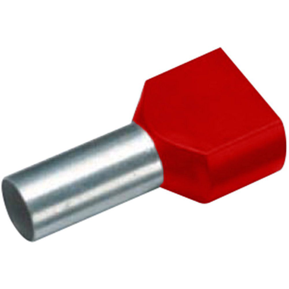 Cimco Aderendhülsen Cimco 18 2440 Zwillings-Aderendhülse 1.5 mm² Teilisoliert Rot 100 St., 182440