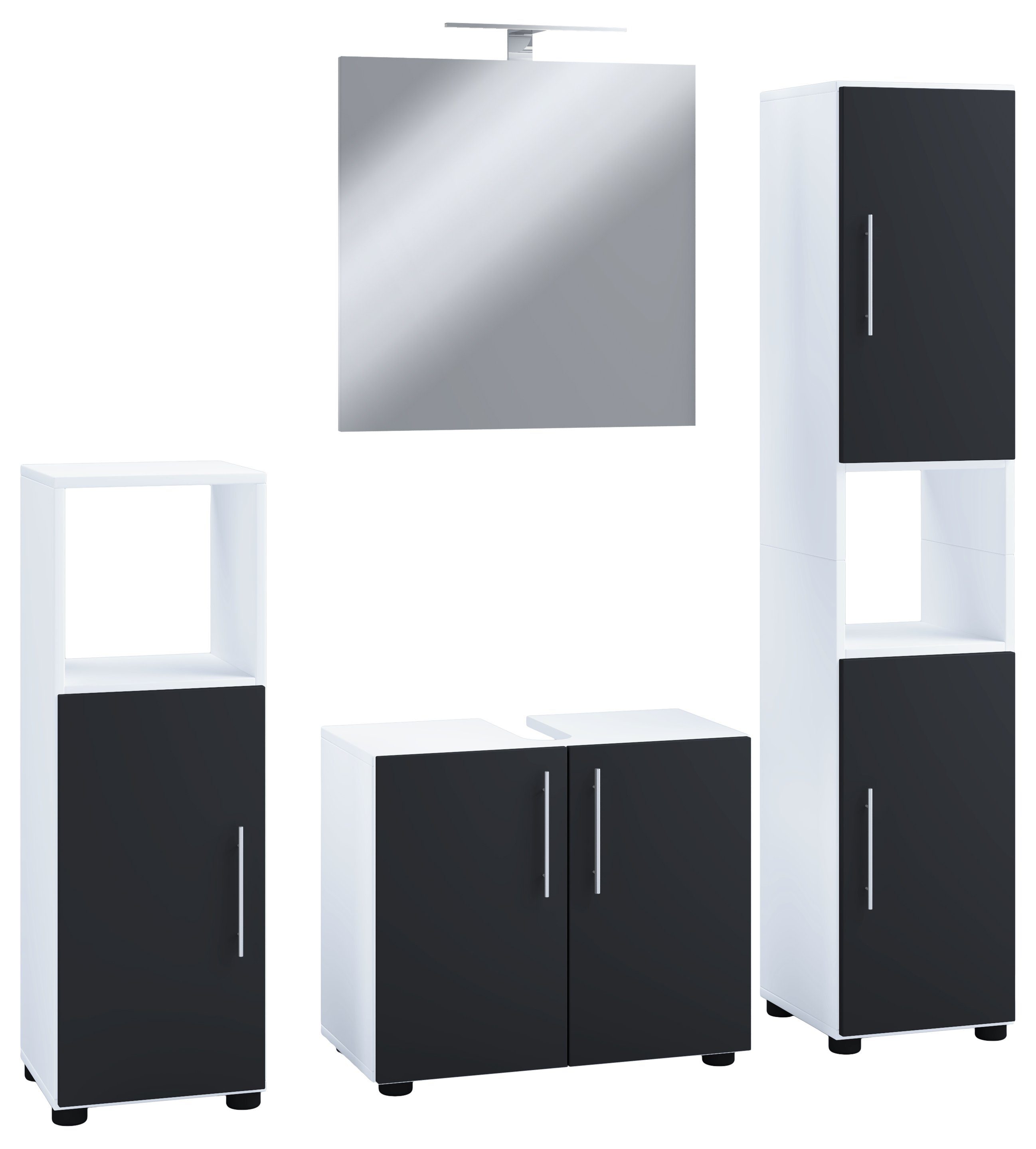 VCM Badmöbel-Set 4-tlg. Badmöbel Set Komplett Badschrank Flandu II günstig online kaufen