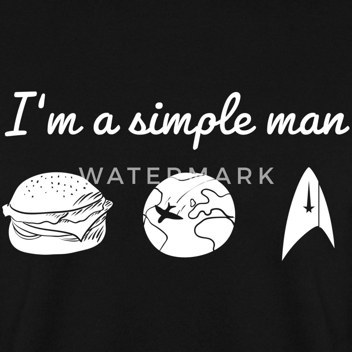 Spreadshirt Sweatshirt Star Trek Discovery I'm A Simple Man Unisex Pullover (1-tlg)