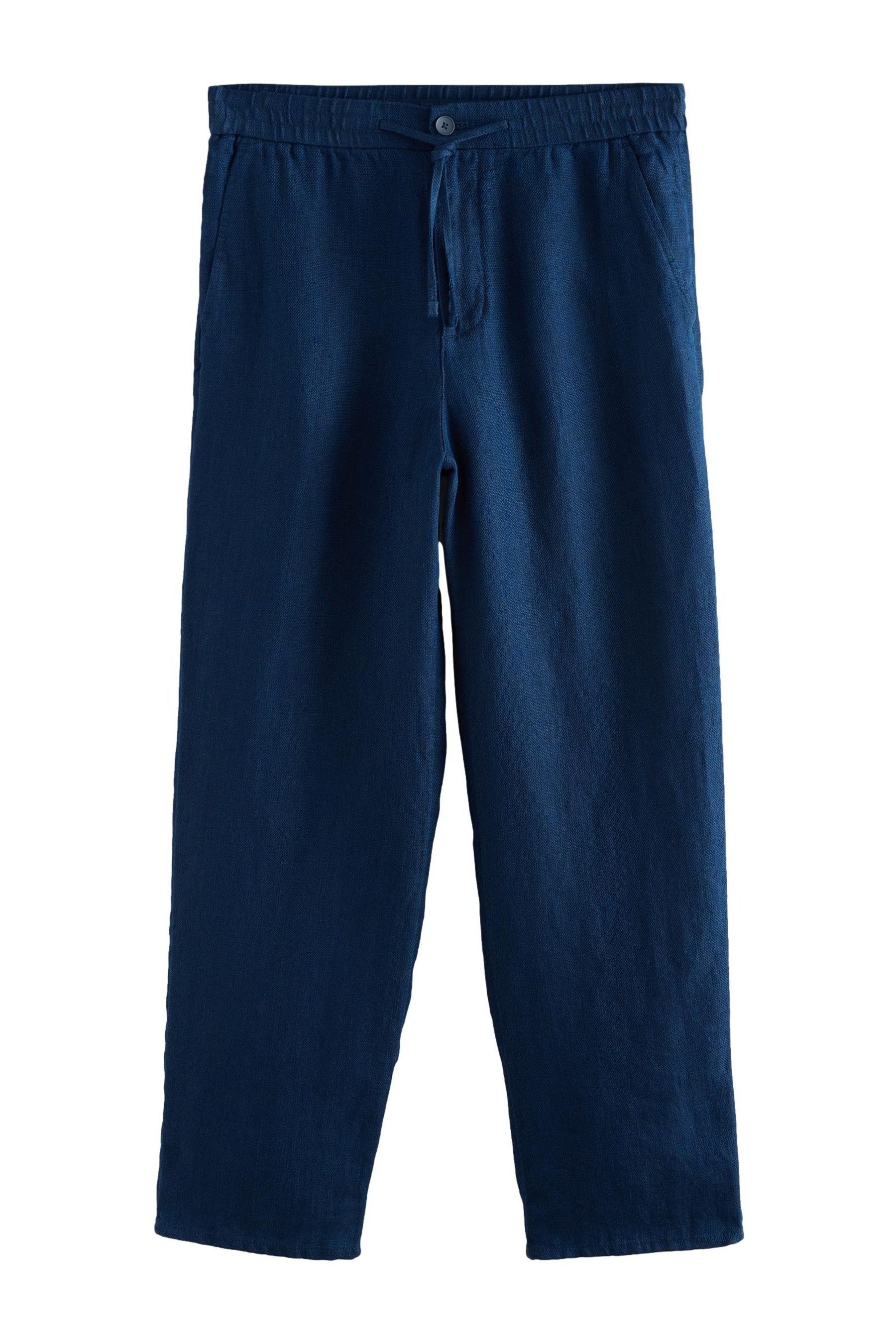Dehnbund-Hose Signature Relaxed Fit strukturierte Leinen-Hose