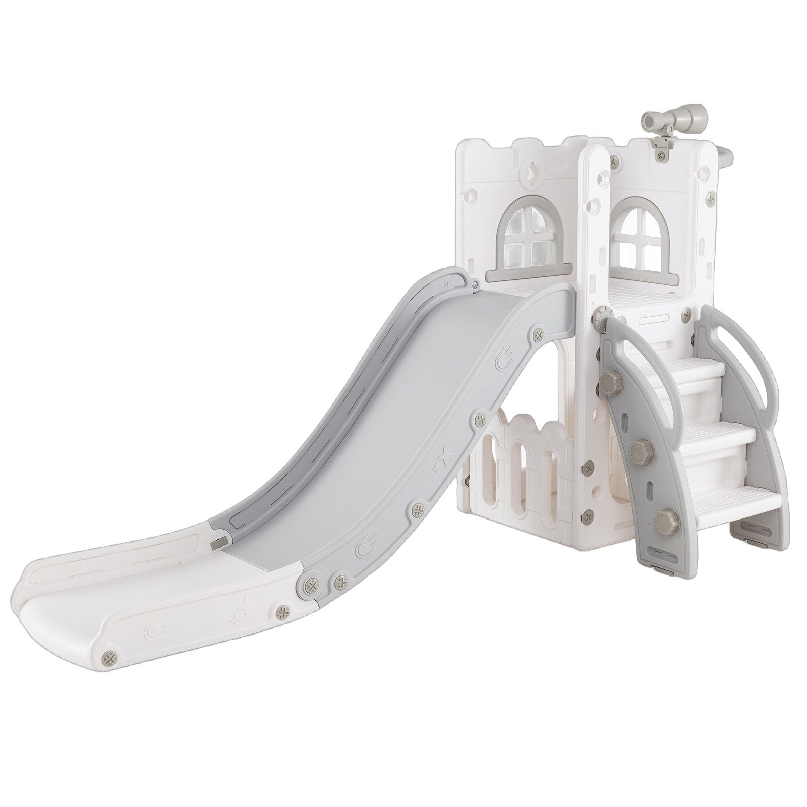 COSTWAY Rutsche, 6-in-1 L-förmige Kinderrutsche mit Stauraum, ab 1 Jahr günstig online kaufen