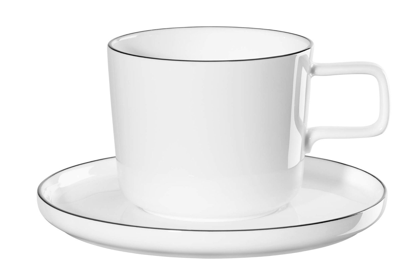 ASA SELECTION Tasse à table oco ligne noire Kaffeetasse m Untere 0,2l, Fine China