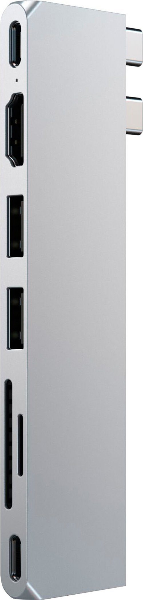 Satechi USB-C Pro Hub Slim Adapter Laptop-Adapter USB-C zu HDMI, MicroSD-Card, SD-Card, USB 4.0, USB Typ A, USB Typ C