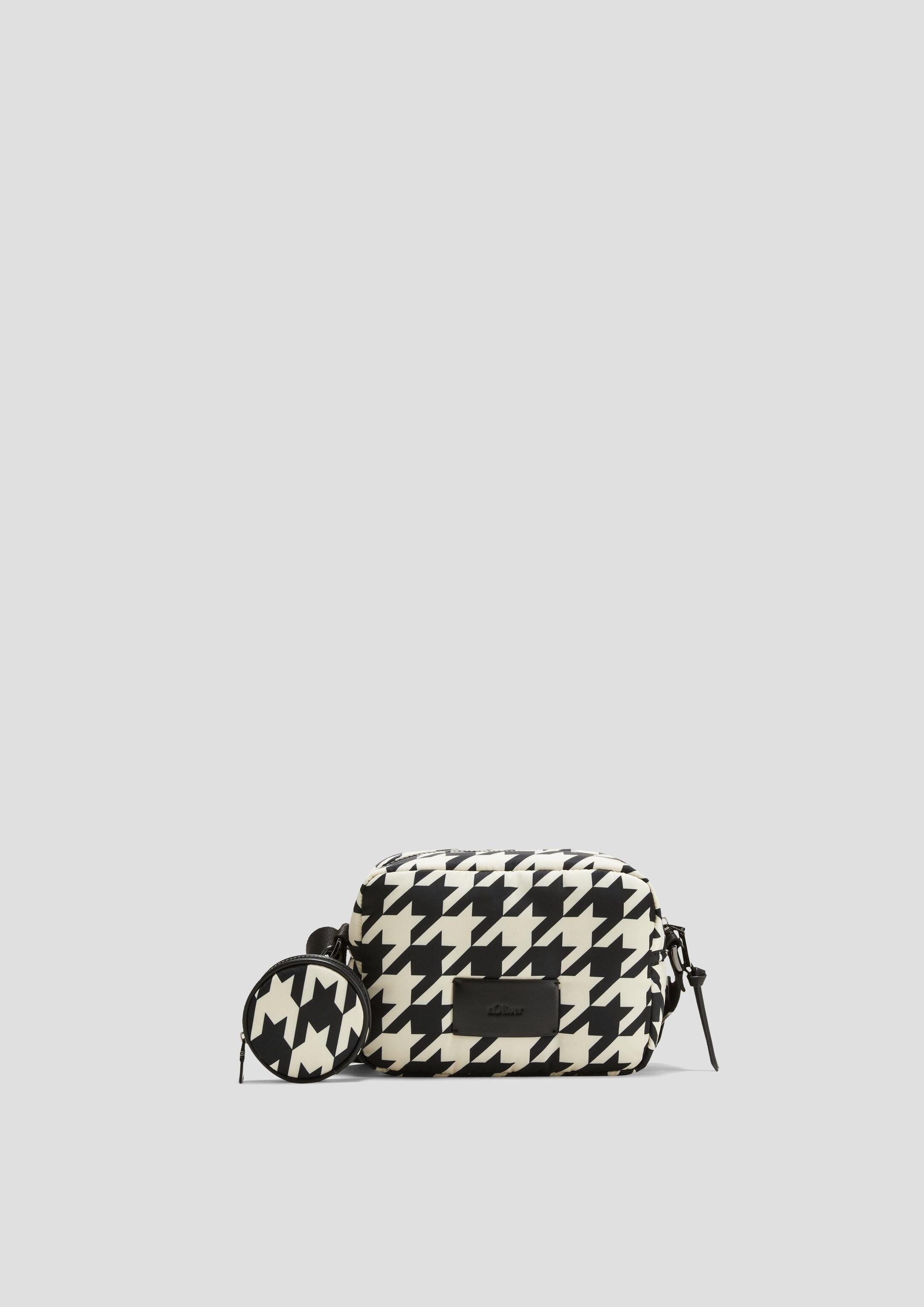 s.Oliver Umhängetasche Tasche, Crossbody Bag mit Hahnentritt-Muster