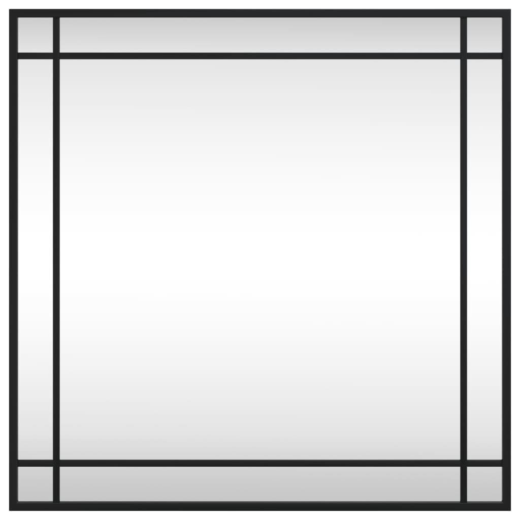 vidaXL Spiegel Wandspiegel Schwarz 60x60 cm Quadratisch Eisen (1-St)