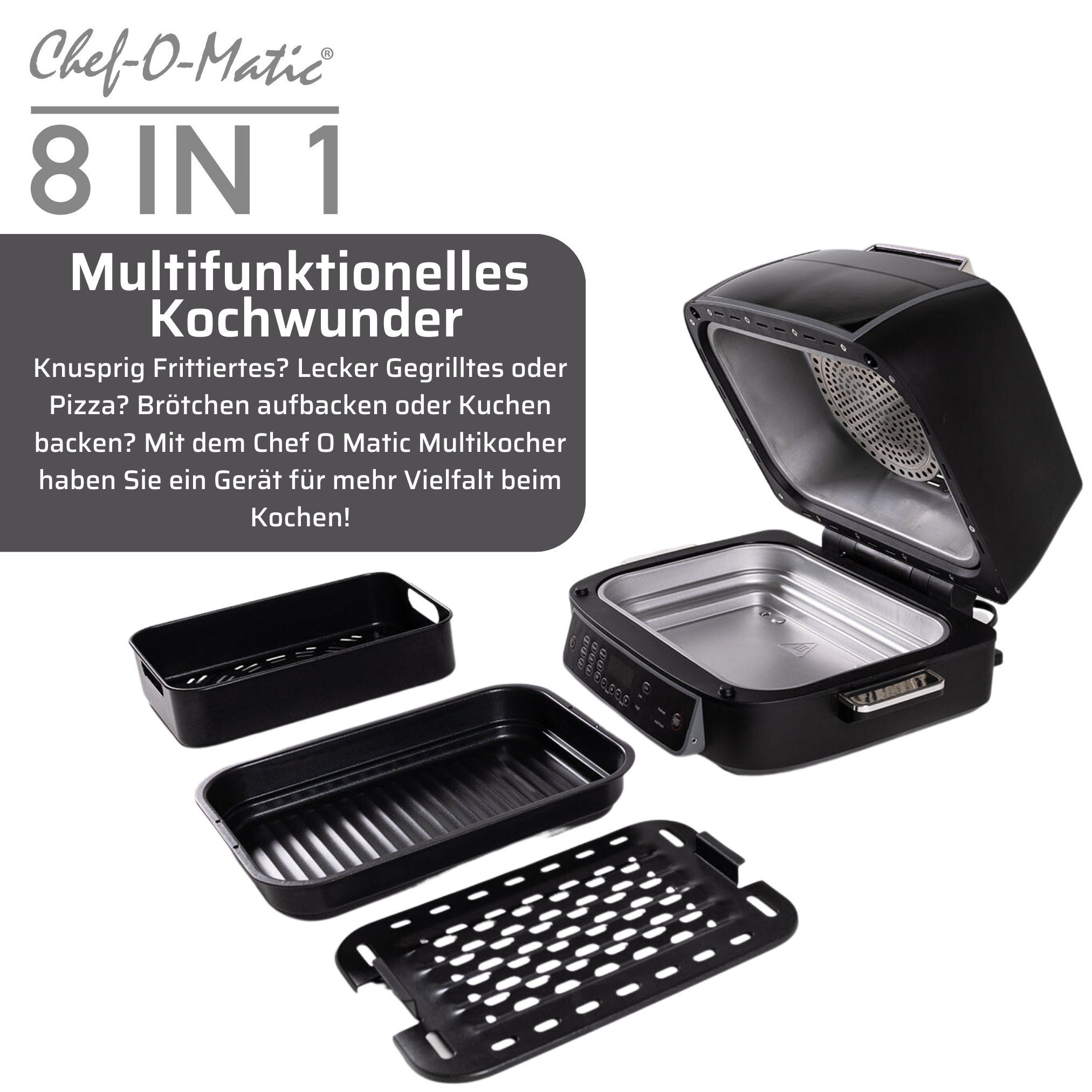 Best Direct® Heißluftfritteuse, 1500,00 W, Multikocher, Mini Backofen, Fritteuse, Heißluftofen, Indoor Grill Ofen