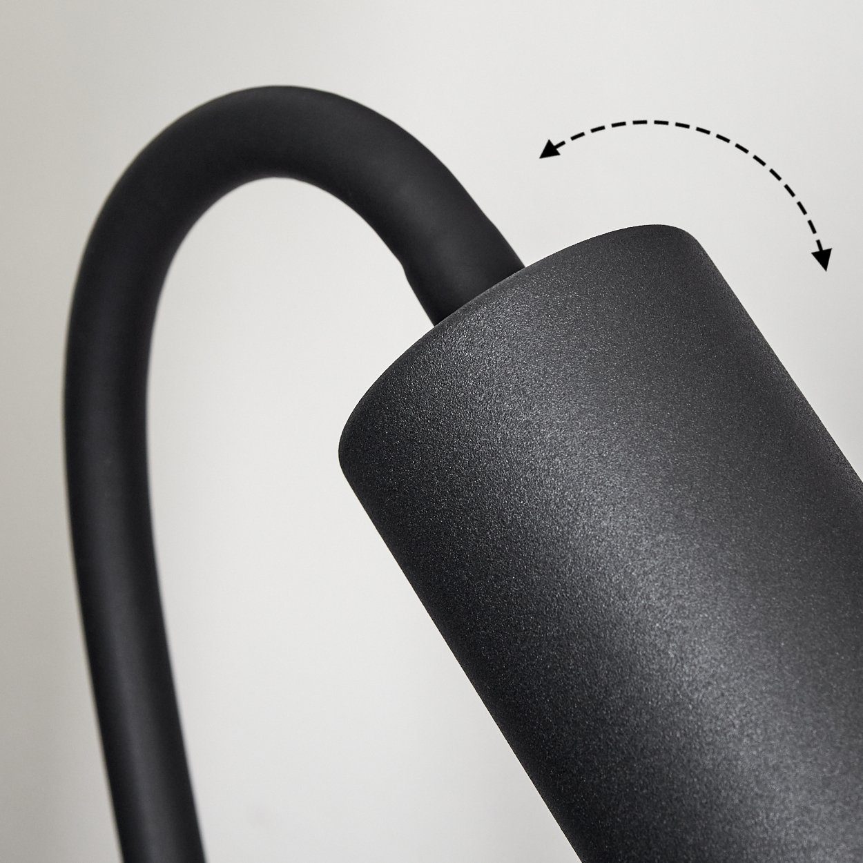 hofstein Klemmleuchte »Gambellara« moderne Klemmlampe aus Metall in Schwarz, ohne Leuchtmittel