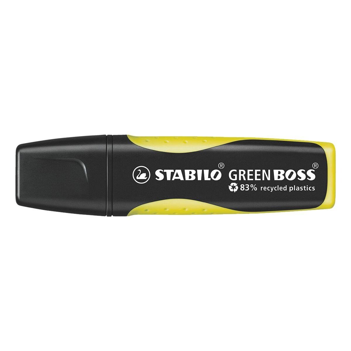Textmarker Green (1-tlg), BOSS®, umweltfreundlicher STABILO Marker gelb