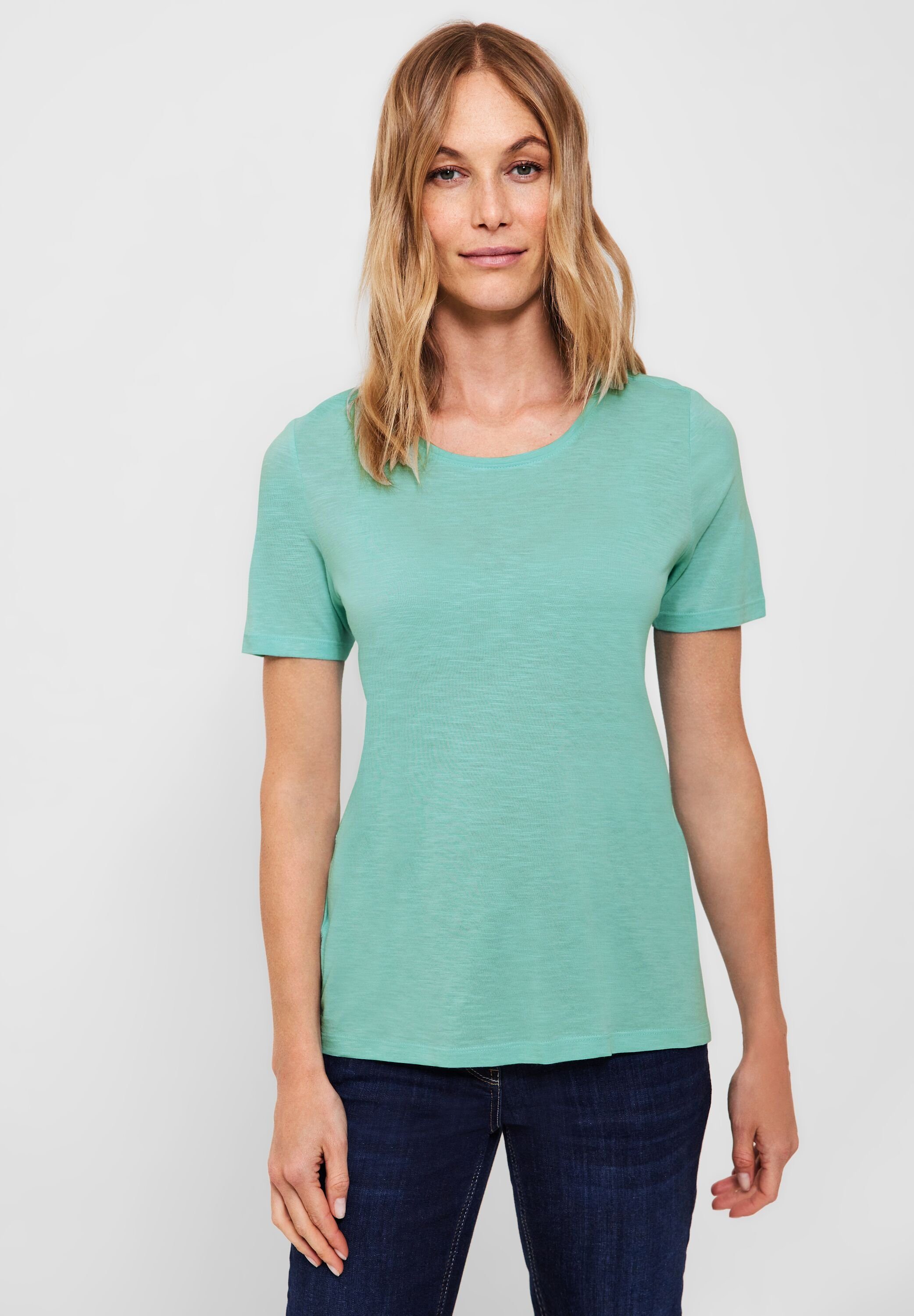 [Kostenloser Versand für alle Artikel] Cecil T-Shirt aus green Baumwolle mint reiner cool