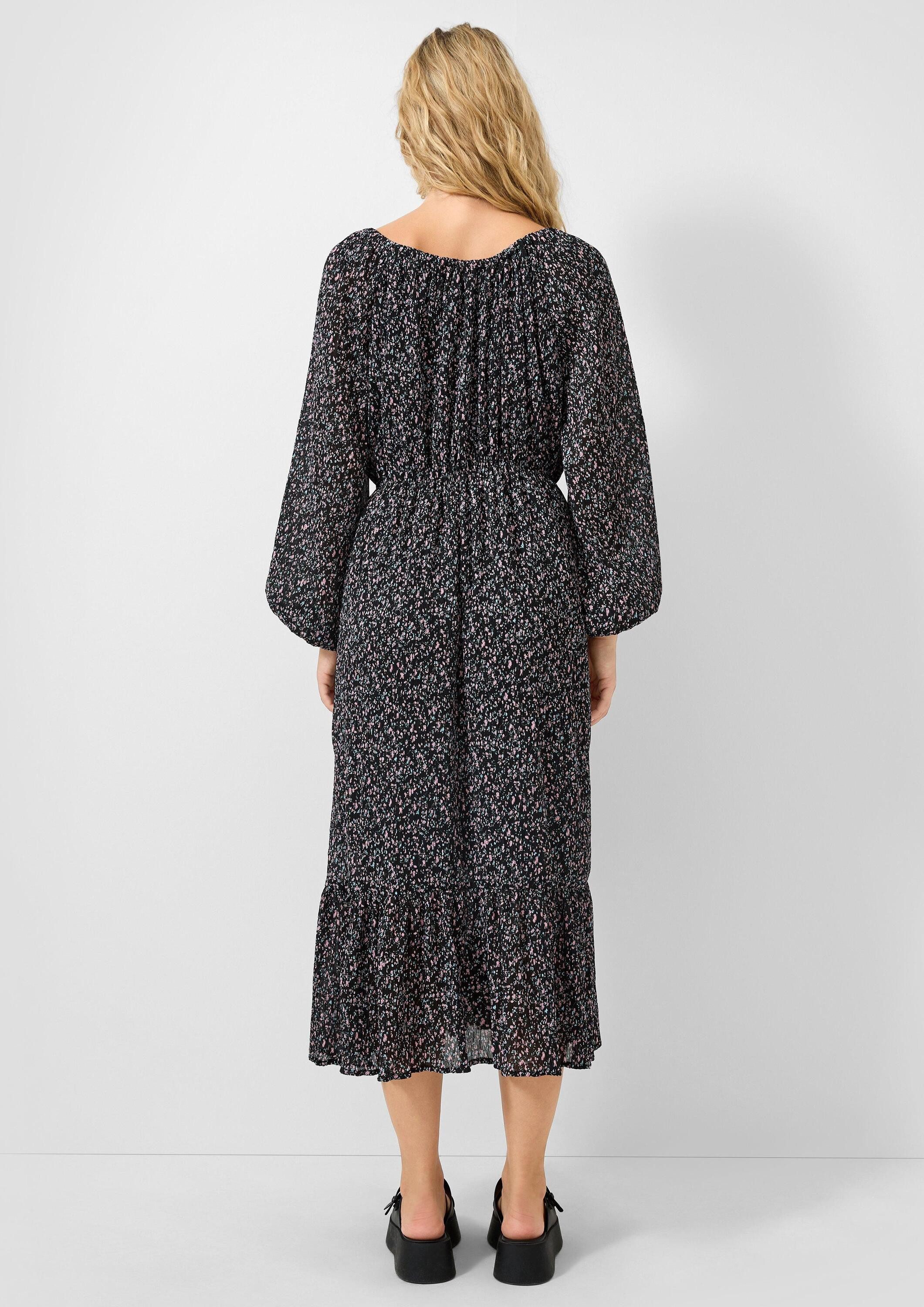 QS Midikleid Kleid Chiffonkleid