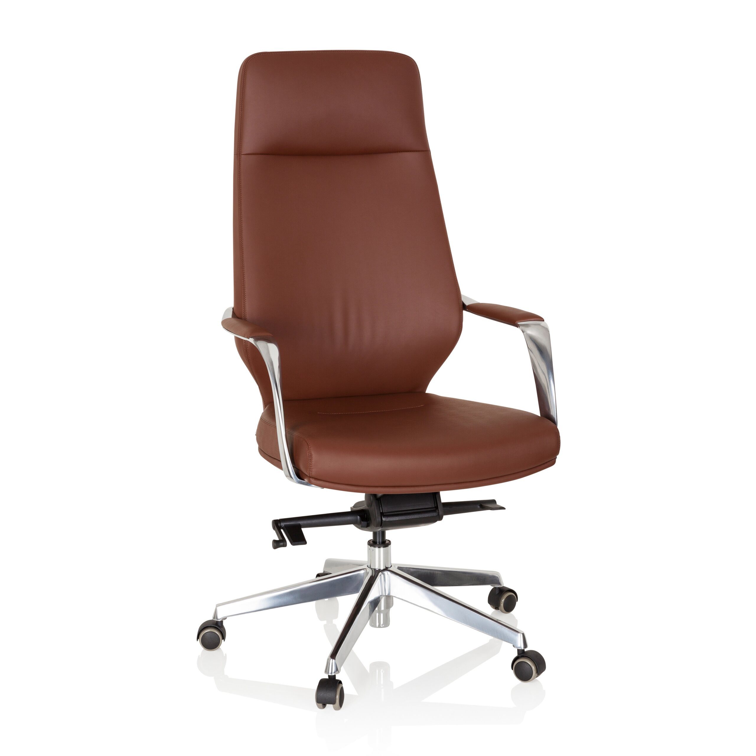 hjh OFFICE Chefsessel Profi Chefsessel Velvet Kunstleder mit Armlehnen, Drehstuhl Bürostuhl ergonomisch