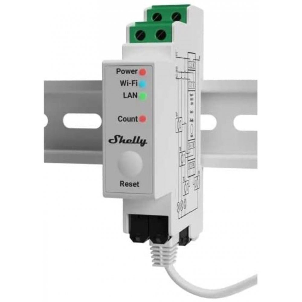 Shelly Stromverbrauchszähler Messfunktion - weiß - Stromzähler - 3EM PRO WLAN