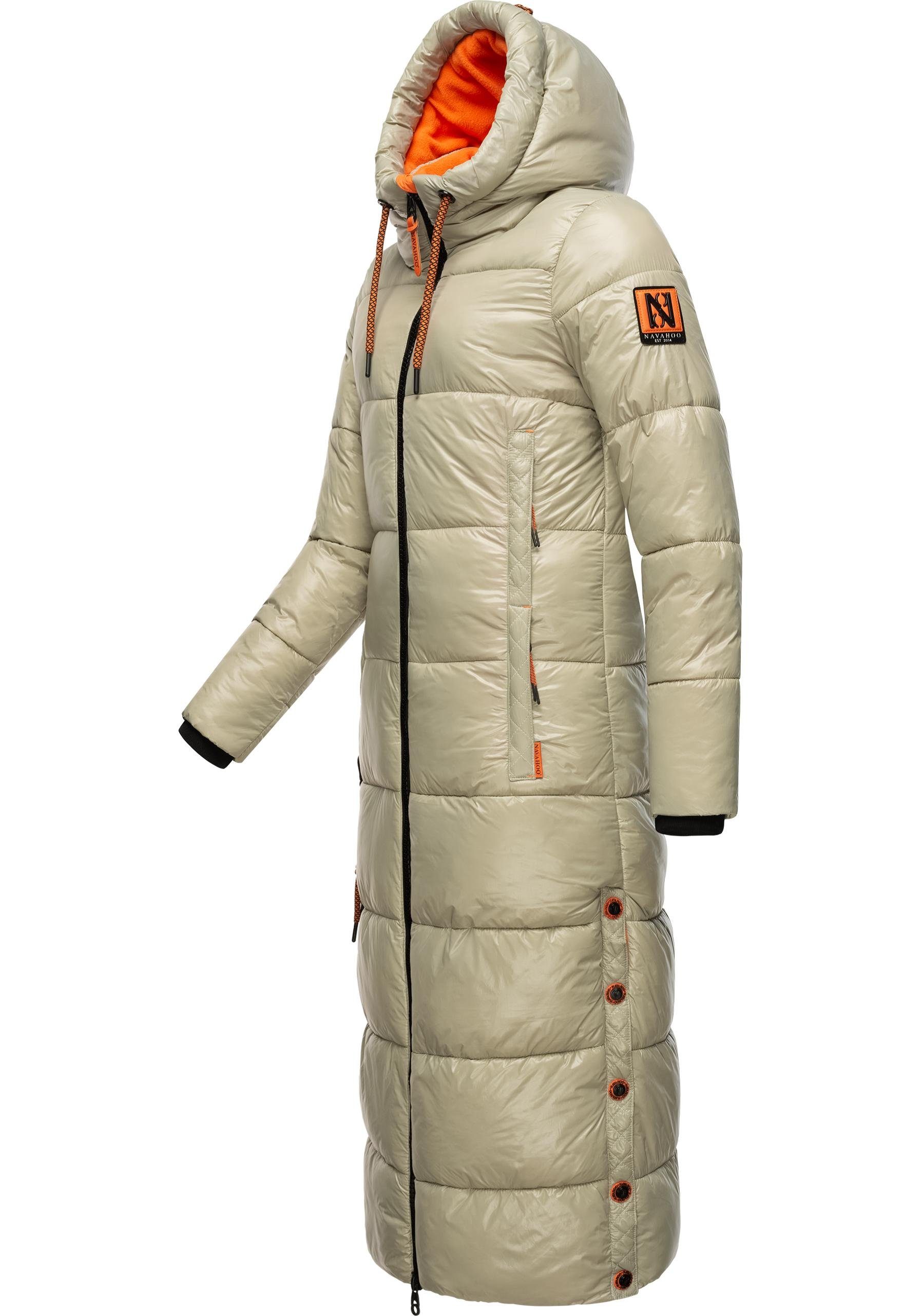 Navahoo Steppmantel Schmuseengel warm gefütterte Winter Steppjacke mit Kontrastdetails – Bild 2 von 5