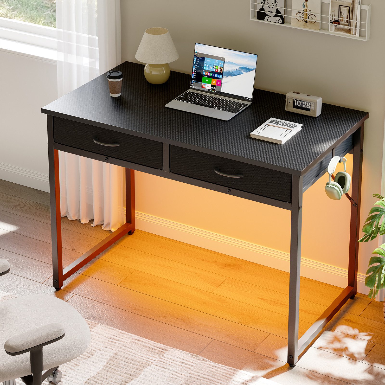 Pinmoco Schreibtisch Ein Schreibtisch mit Schubladen, ein Schminktisch, 106 günstig online kaufen