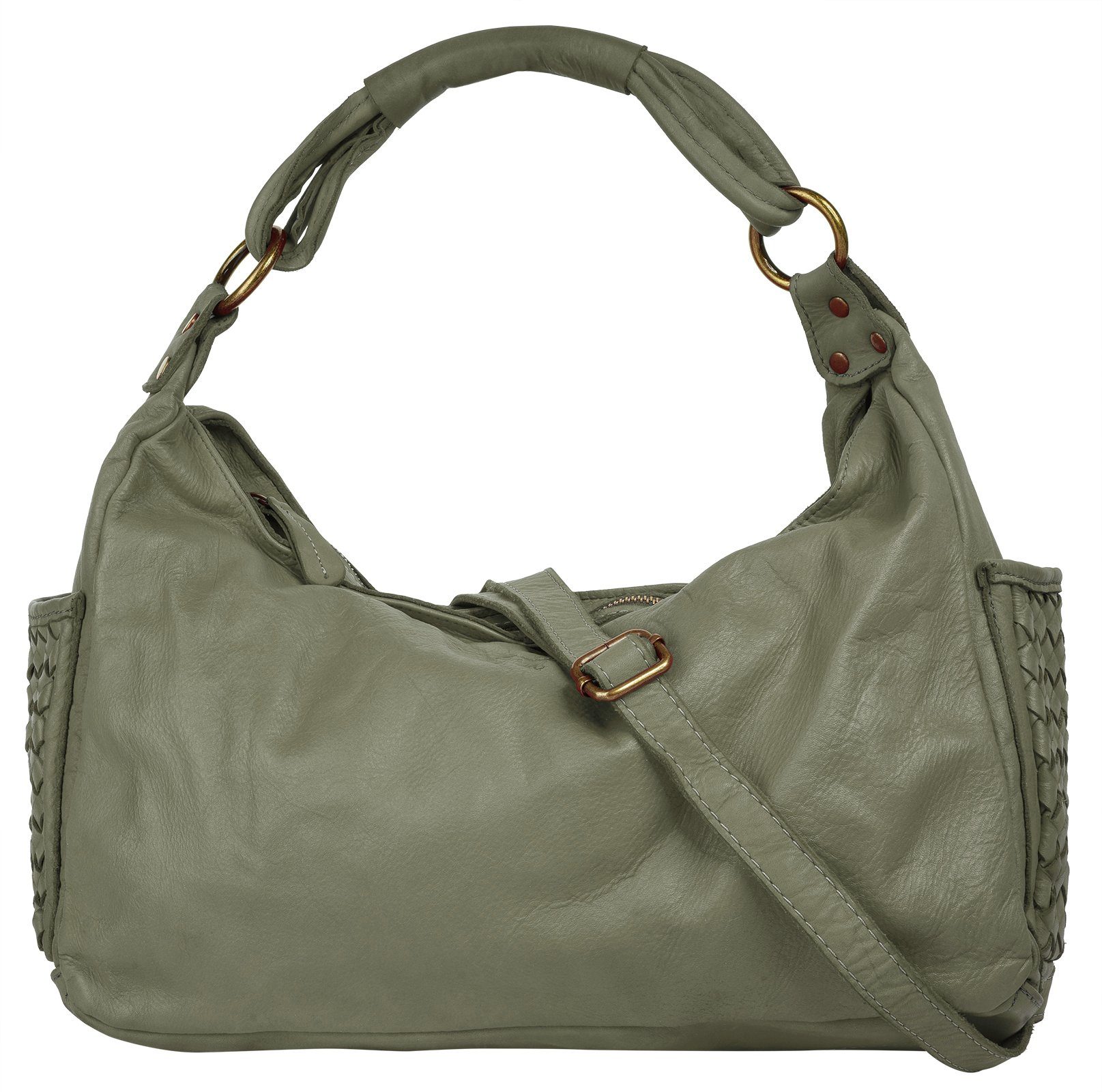 Samantha Look Henkeltasche, echt Leder, Made in Italy