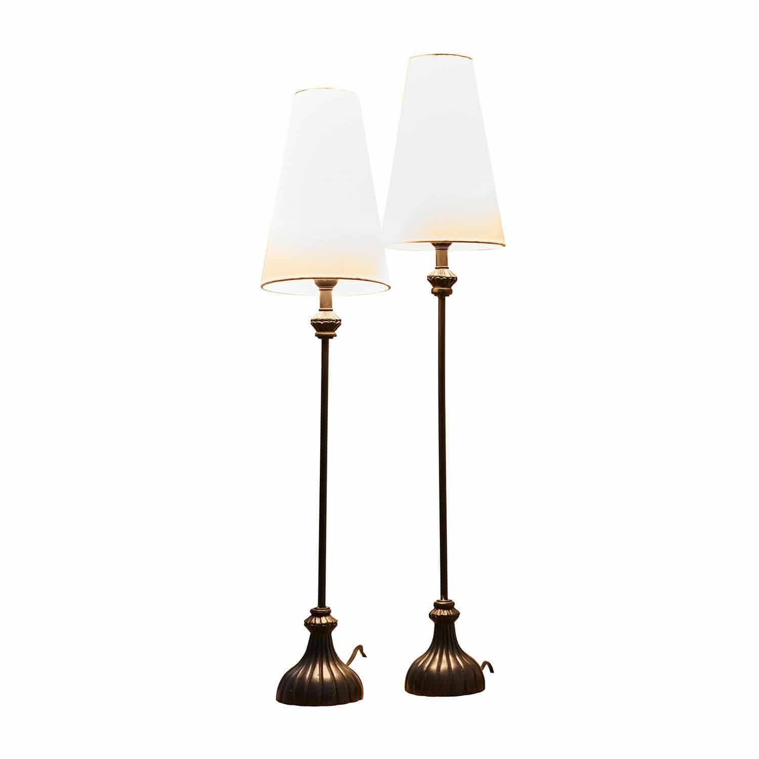 Mirabeau Tischleuchte Tischlampe 2er Set Ambrosse schwarz/creme
