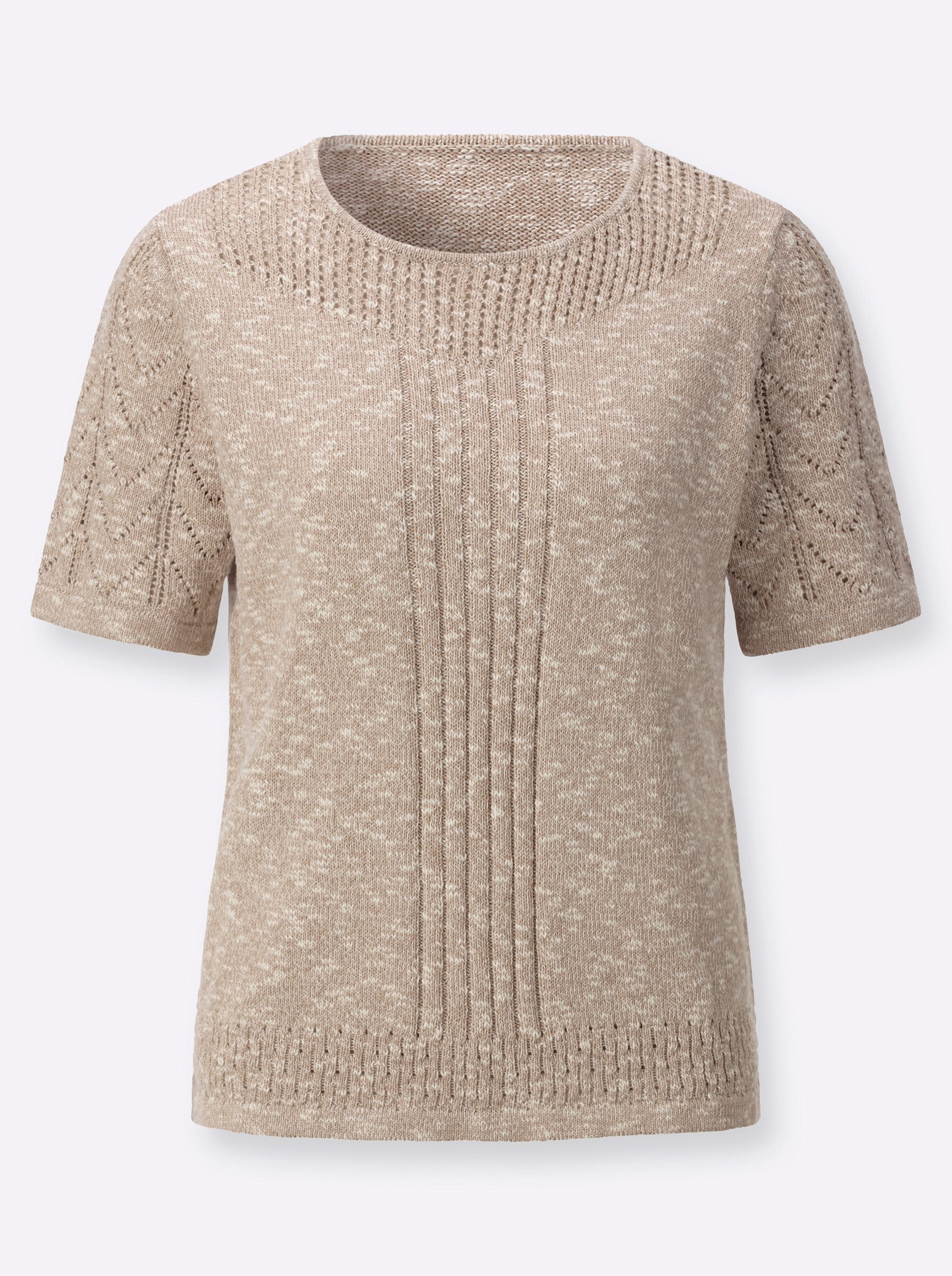 Witt Strickpullover Ajour-Pullover Kurzarm Ajour