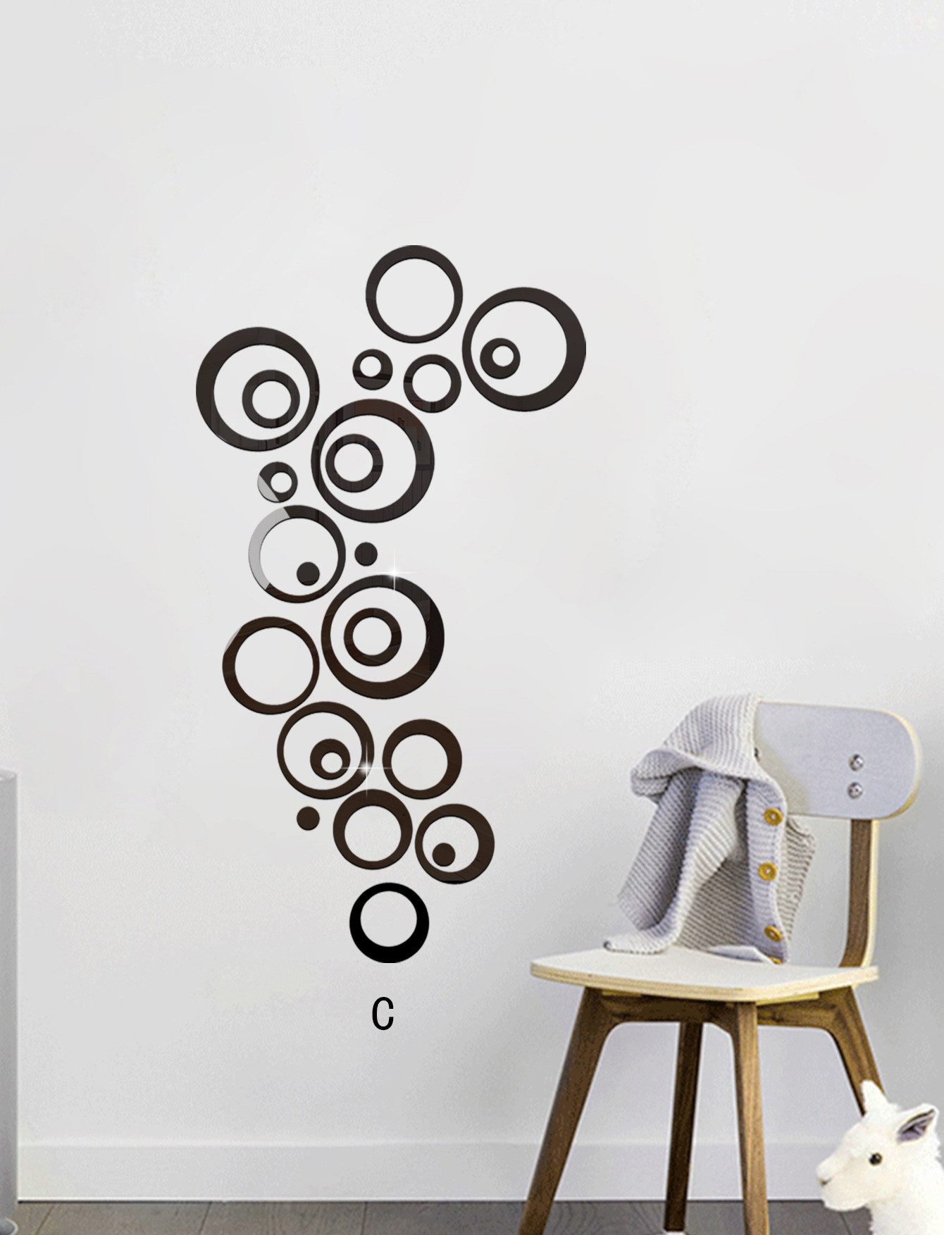 Coonoor 3D-Wandtattoo 24 Stück Spiegel Wandaufkleber günstig online kaufen