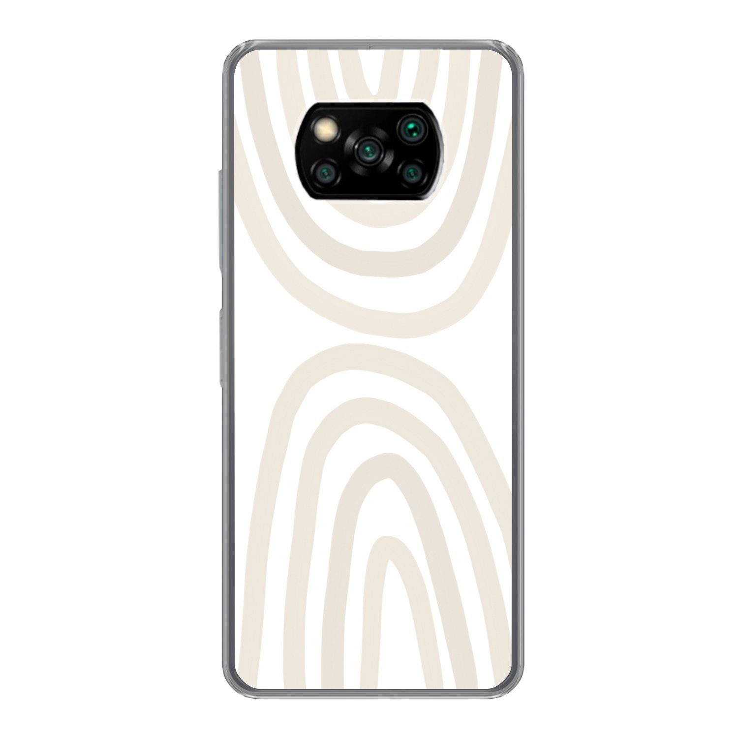 MuchoWow Handyhülle für Xiaomi Poco X3 Pro Regenbogen - Pastell - Design - Abstrakt, Phone Case, Silikon, Schutzhülle Dünn