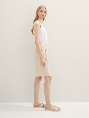 TOM TAILOR Culotte Straight Bermuda mit Leinen